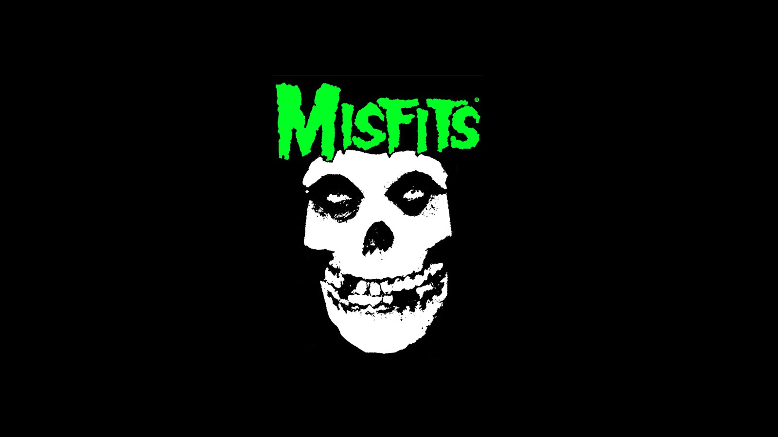 Misfits Band Logo Band Mascot Green Skull 1600x900