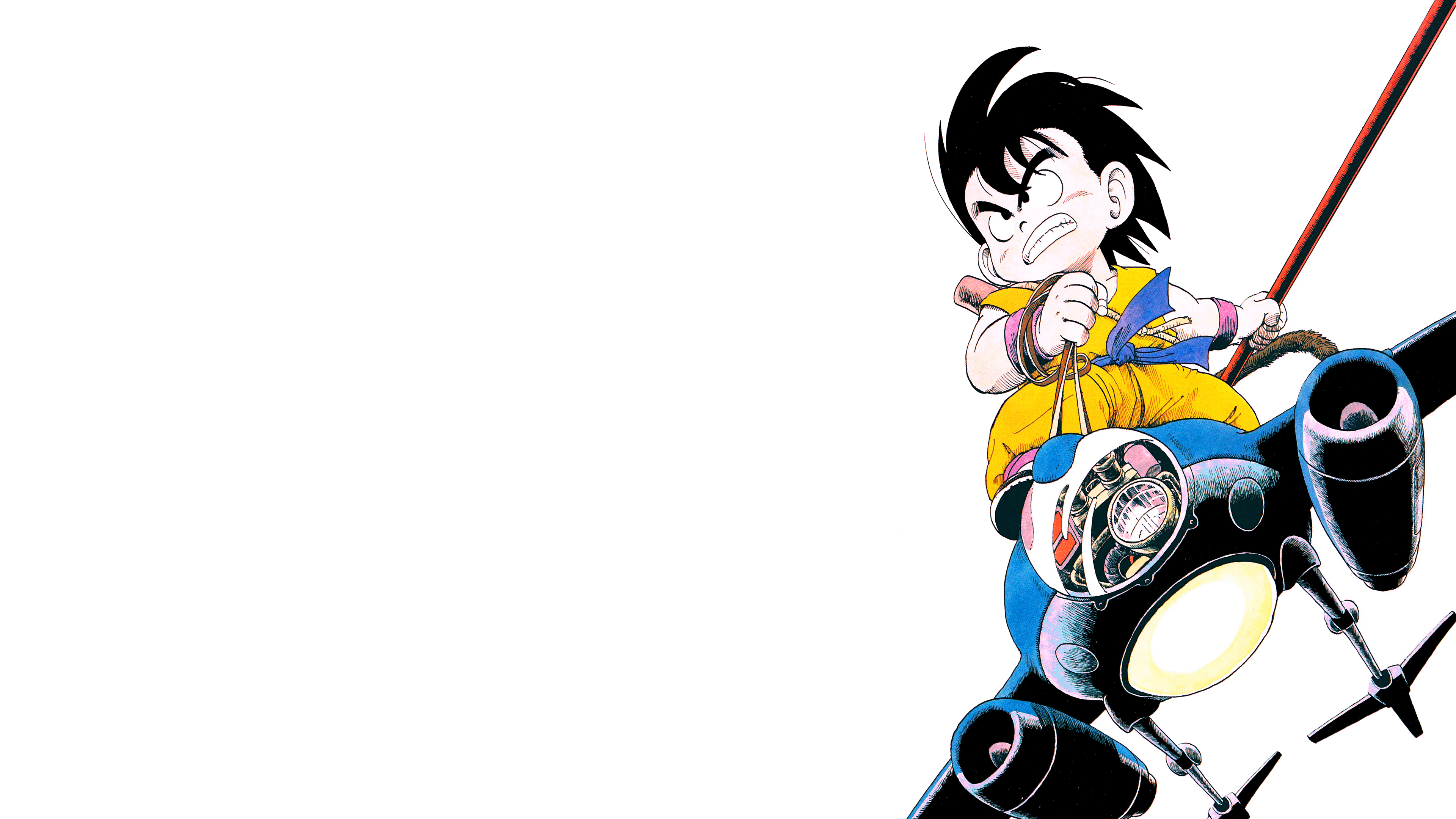 Dragon Ball Kid Goku Anime Boys Simple Background Anime Dark Hair 3840x2160