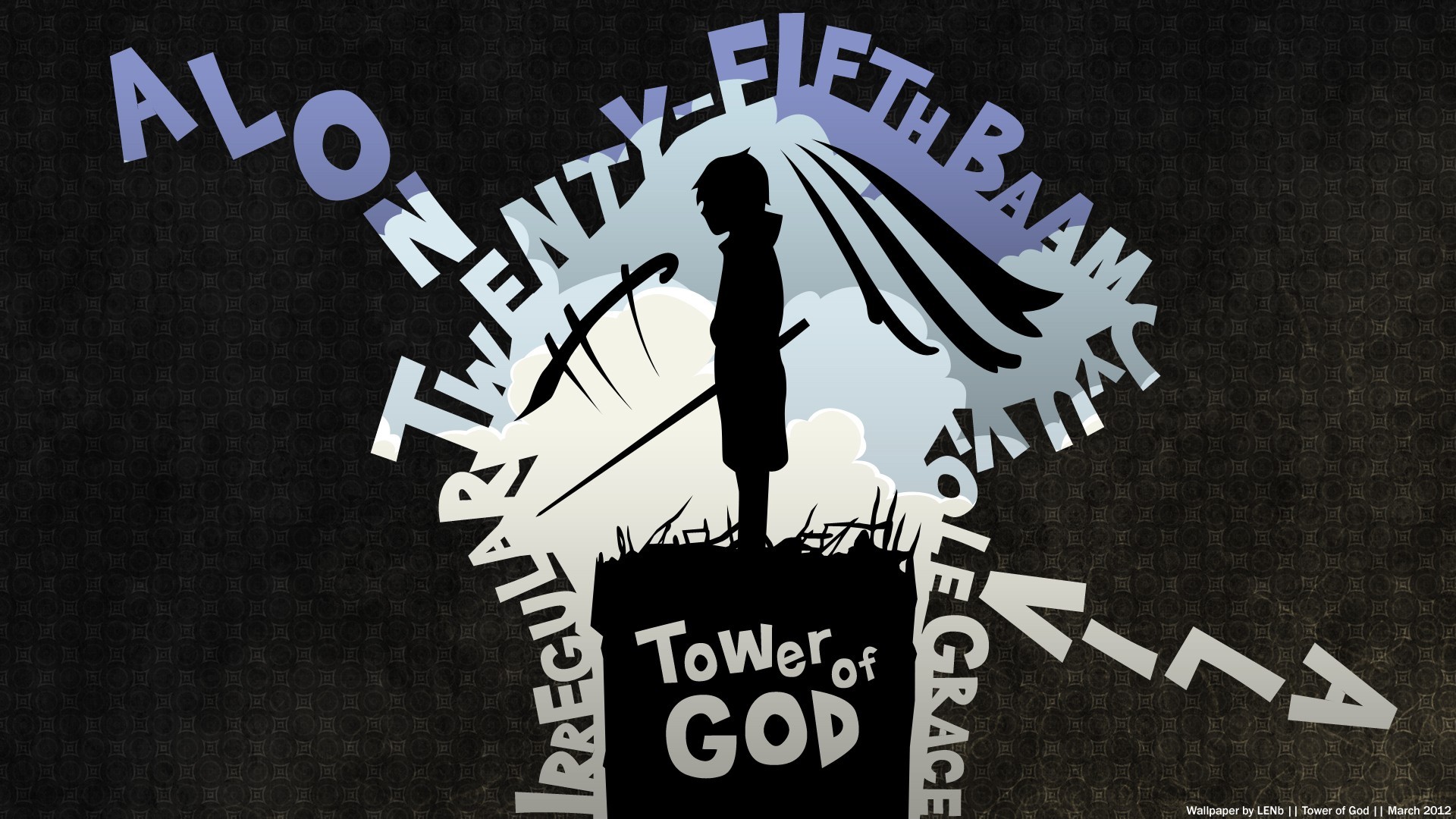 Tower Of God Simple Background Typography 2012 Year 1920x1080