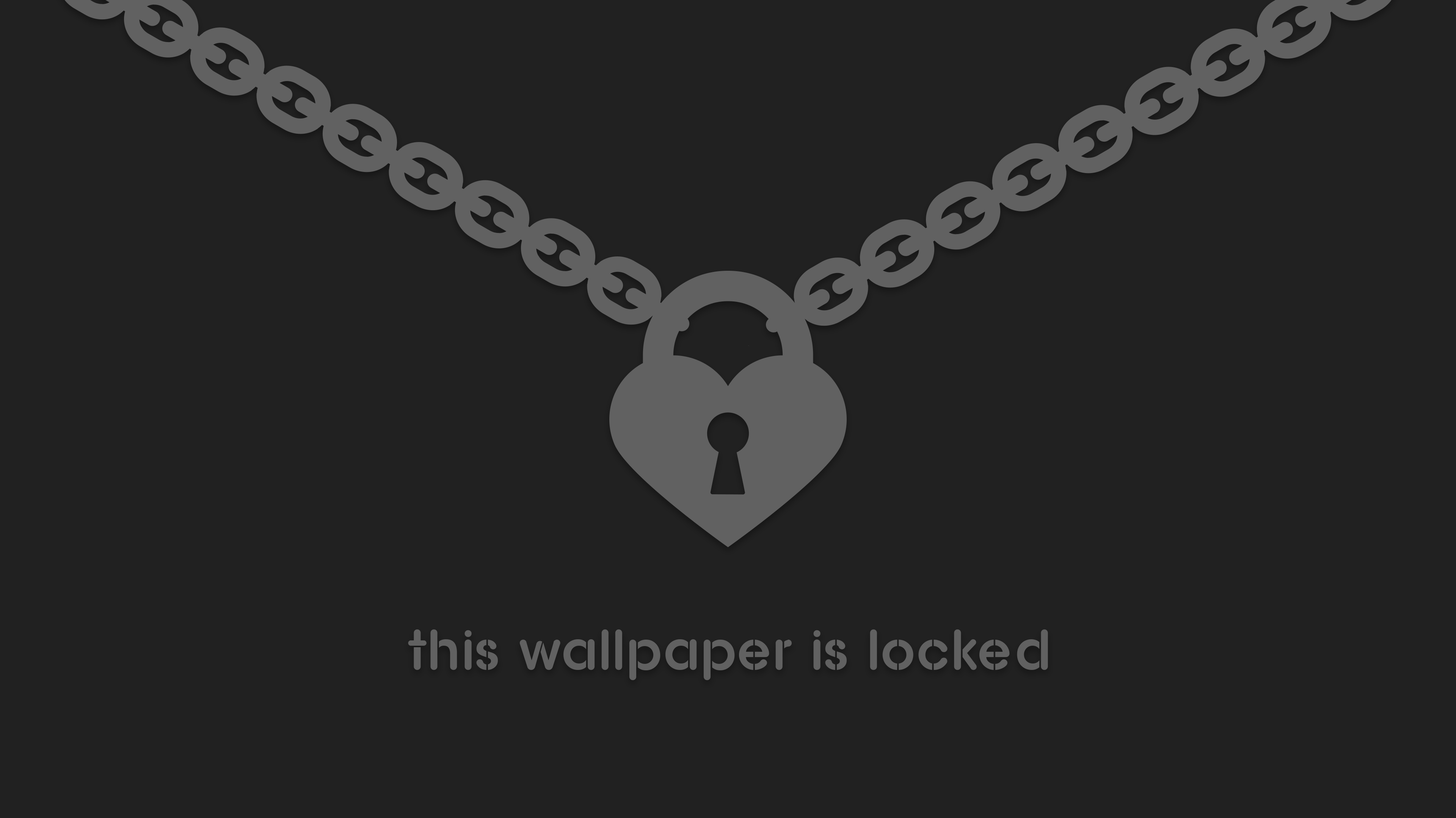 Minimalism Simple Heart Design Chains Simple Background Locks 3840x2160