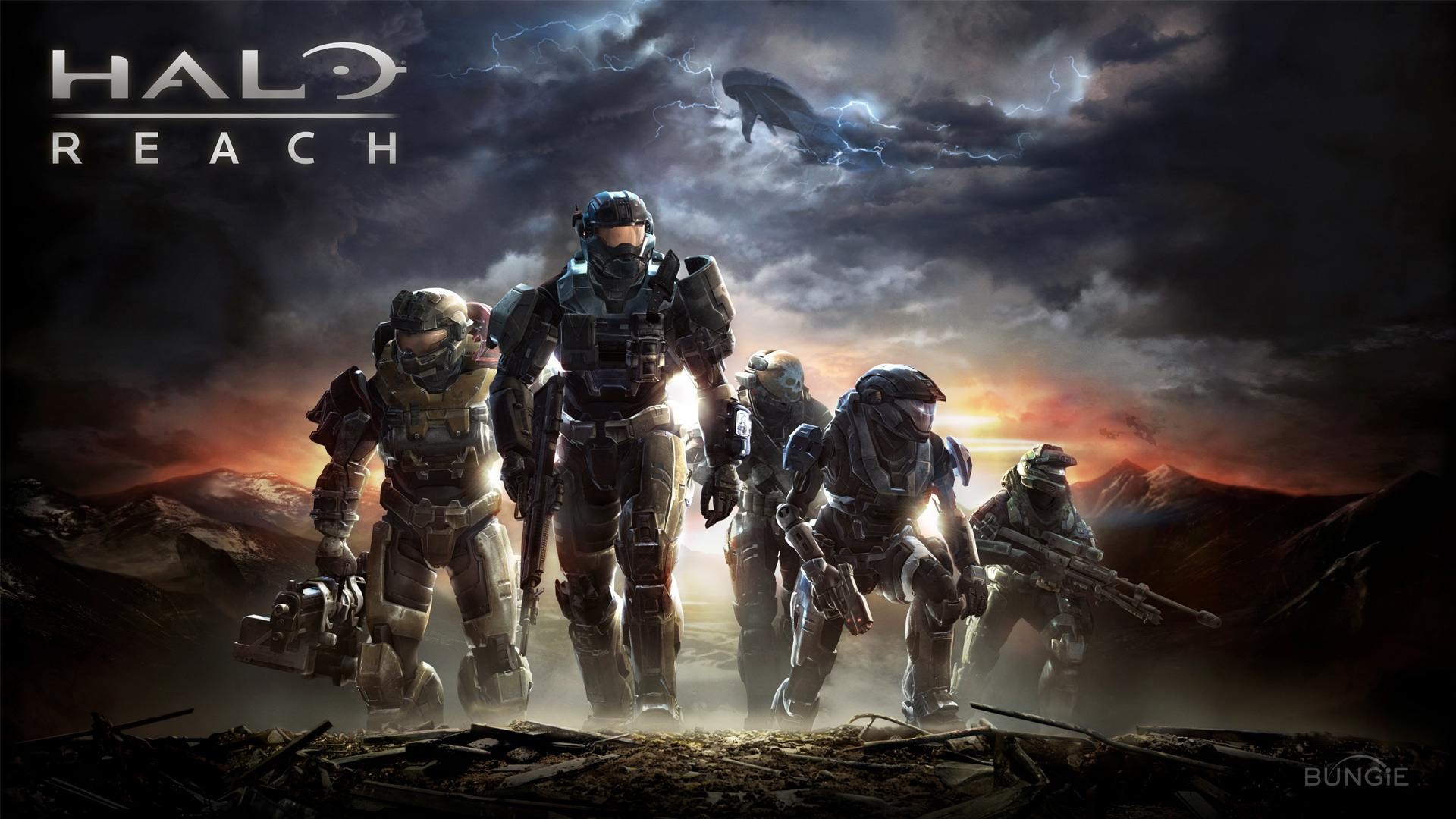 Halo Halo Reach Video Games Science Fiction Noble 6 Spartans Halo 1920x1080