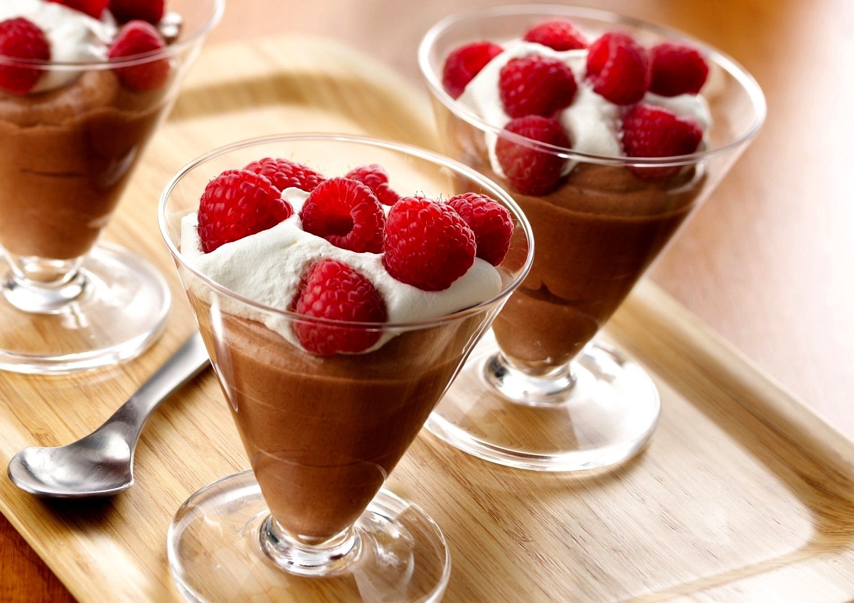 Food Pudding Dessert Raspberries Chocolate Sauce 1700x1200