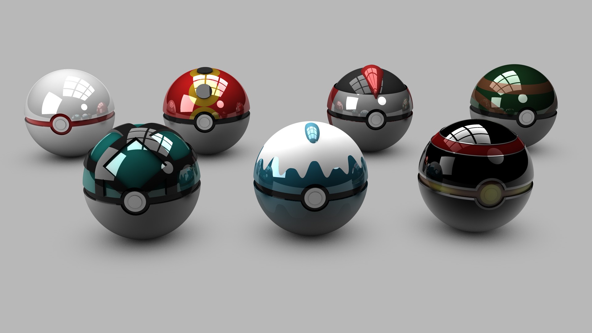 Video Games Pokemon Poke Balls 1920x1080