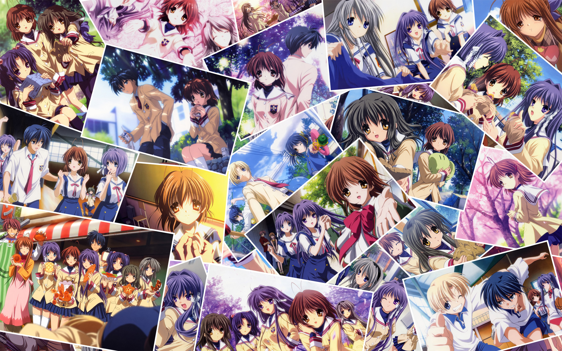 Nagisa Furukawa Tomoya Okazaki Tomoyo Sakagami Kyou Fujibayashi Ryou Fujibayashi Fuuko Ibuki Sanae F 1920x1200