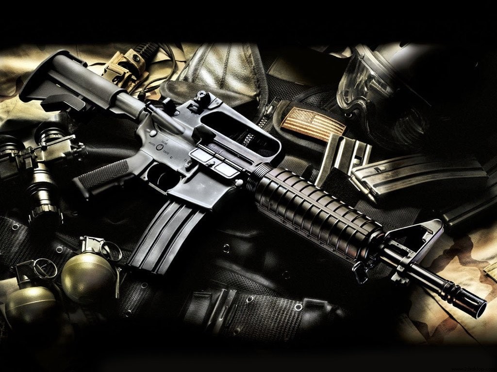Gun Weapon AR 15 1024x768