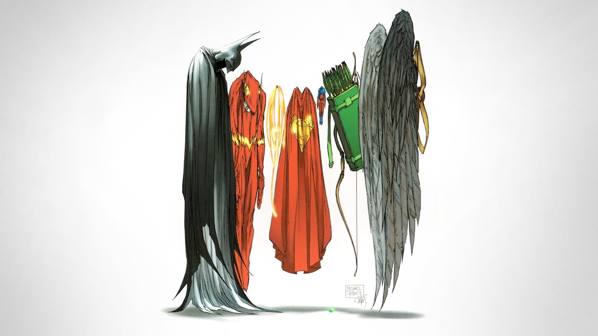 Superhero Cape Batman Costumes Superman The Flash Green Arrow Wonder Woman Simple Background Michael 1920x1080