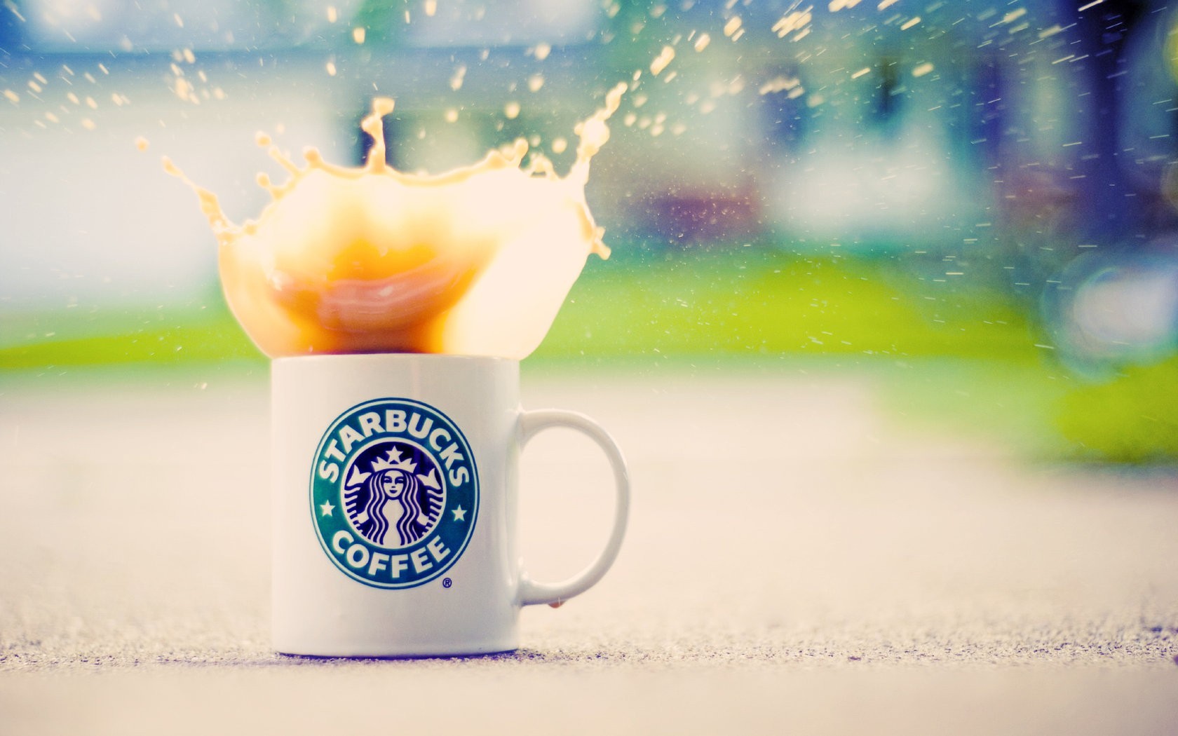 Coffee Splashes Starbucks Food Cup 1680x1050