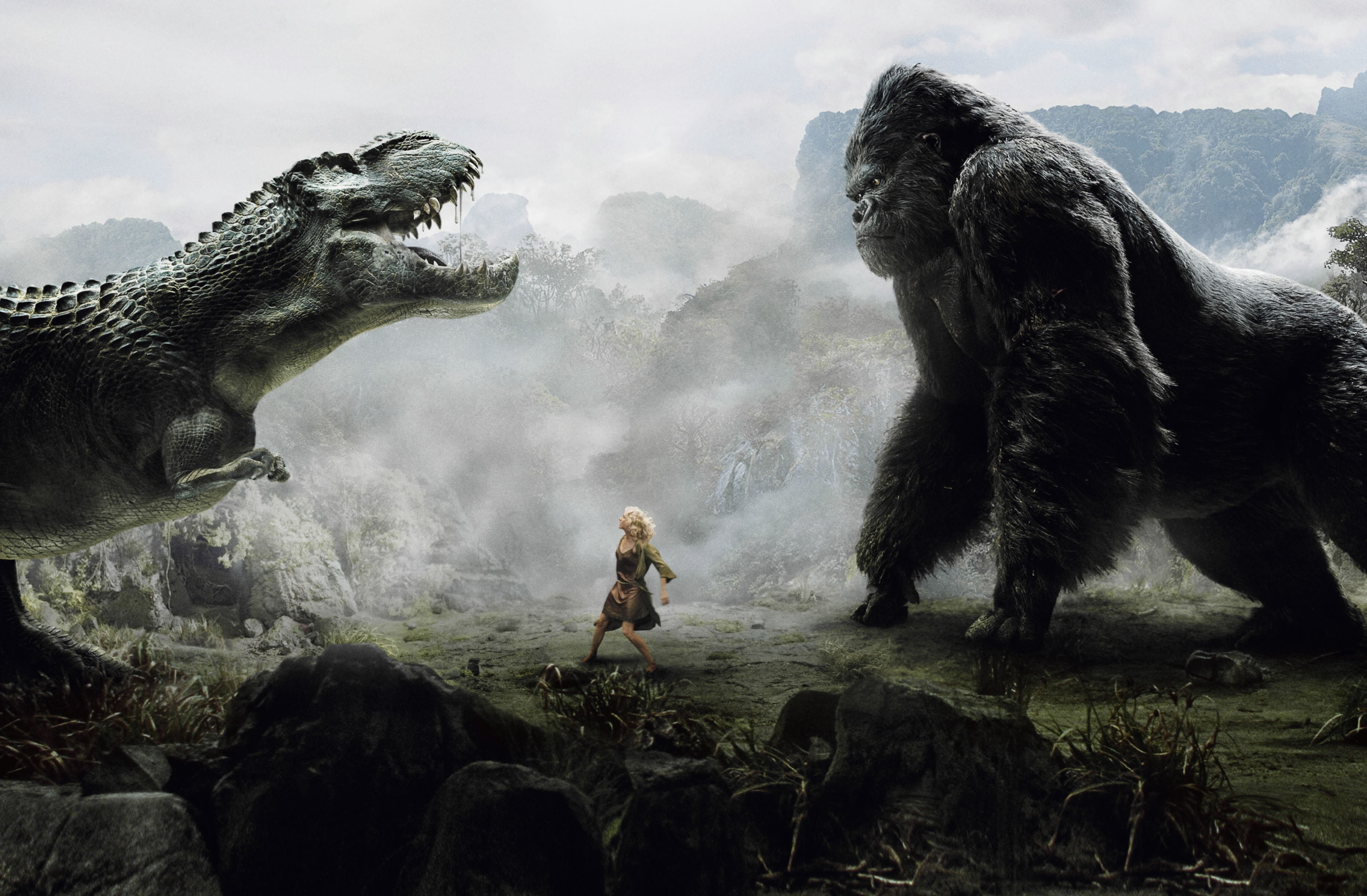 King Kong Naomi Watts 2005 Year Dinosaurs Movies Creature 3700x2426