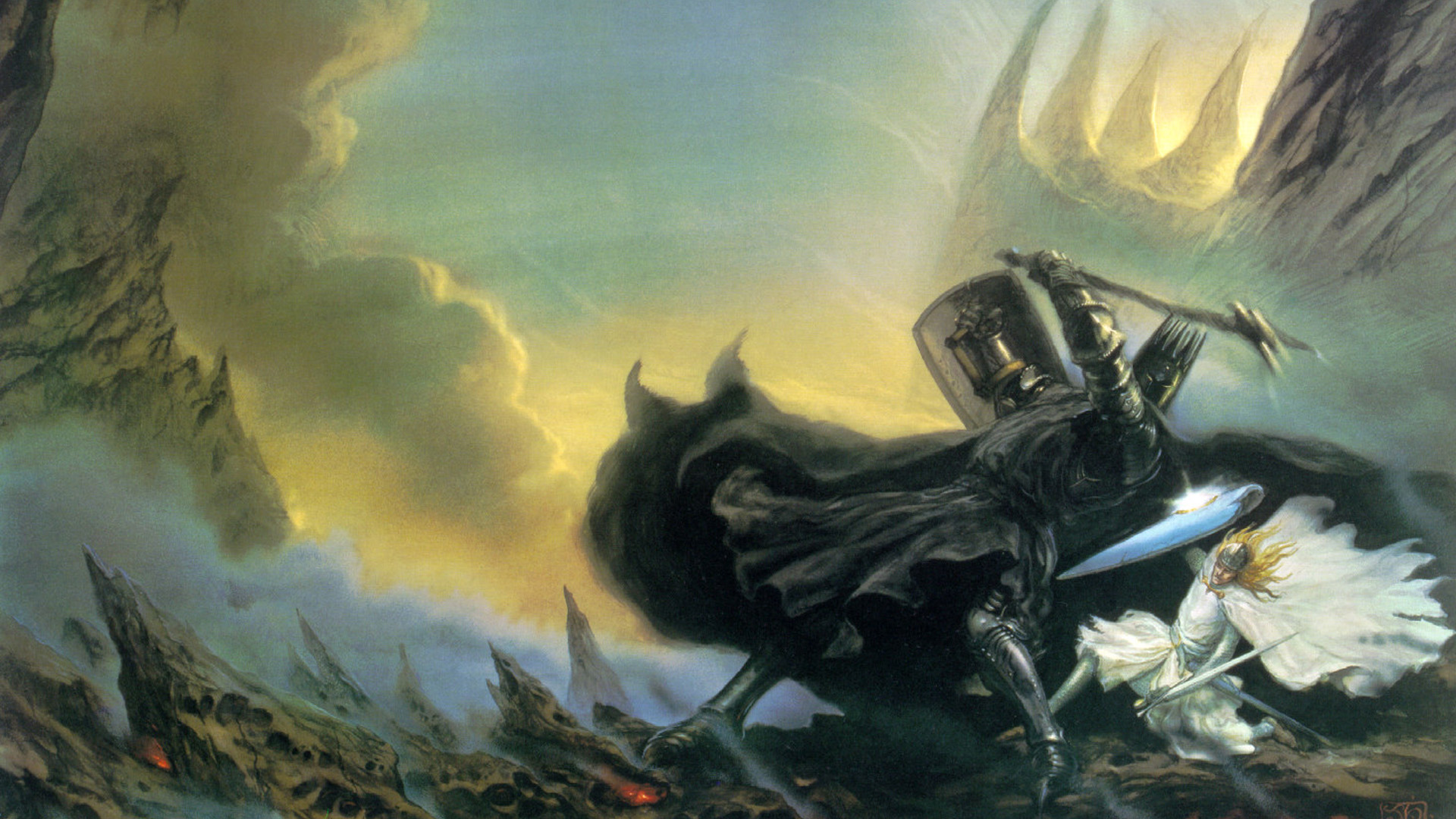 J R R Tolkien The Silmarillion Morgoth Fantasy Art John Howe Artwork 1920x1080