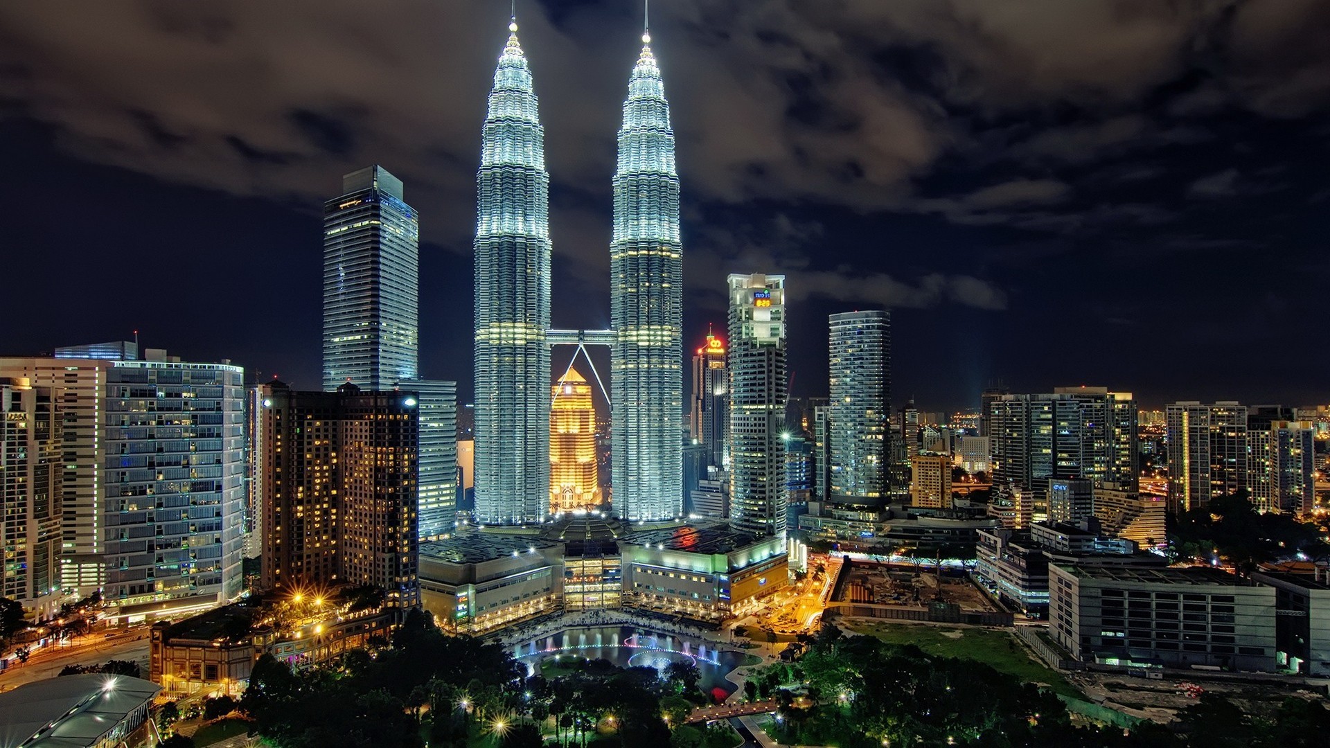 Cityscape Petronas Towers Kuala Lumpur Malaysia 1920x1080