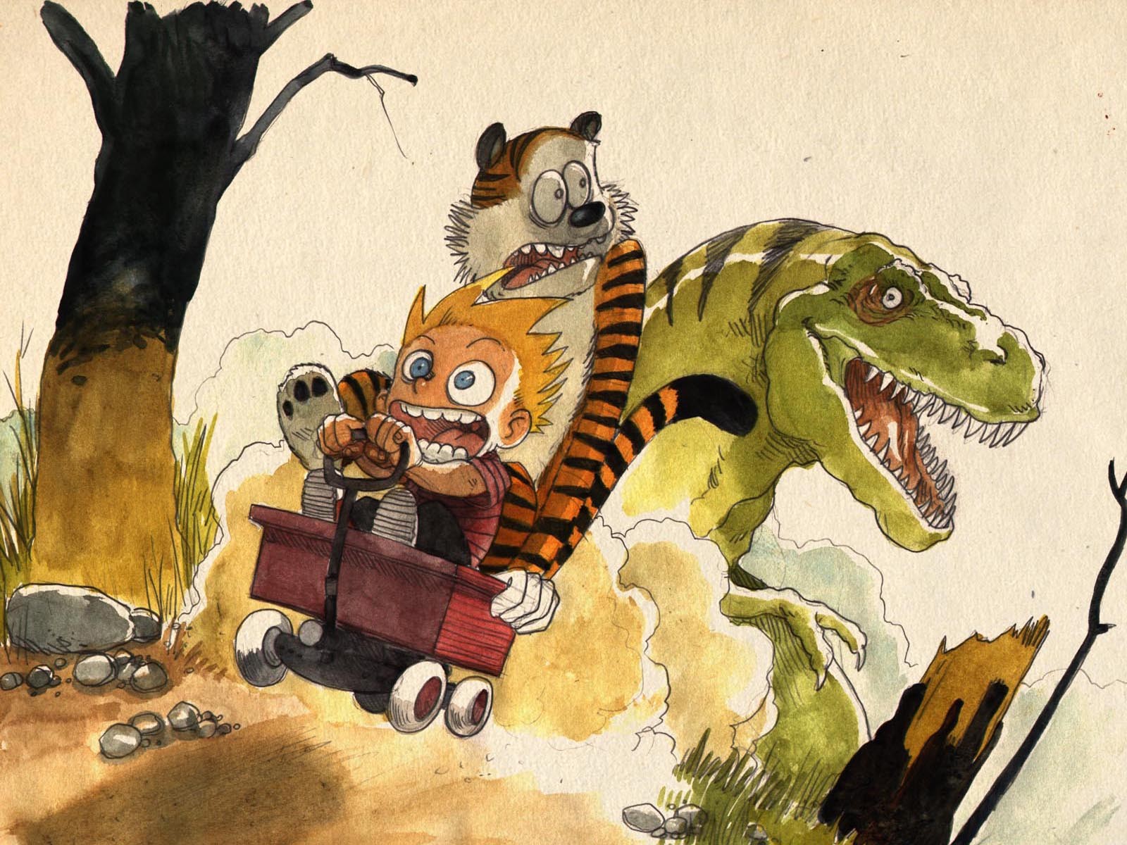 Tyrannosaurus Rex Comics Bill Watterson 1600x1200