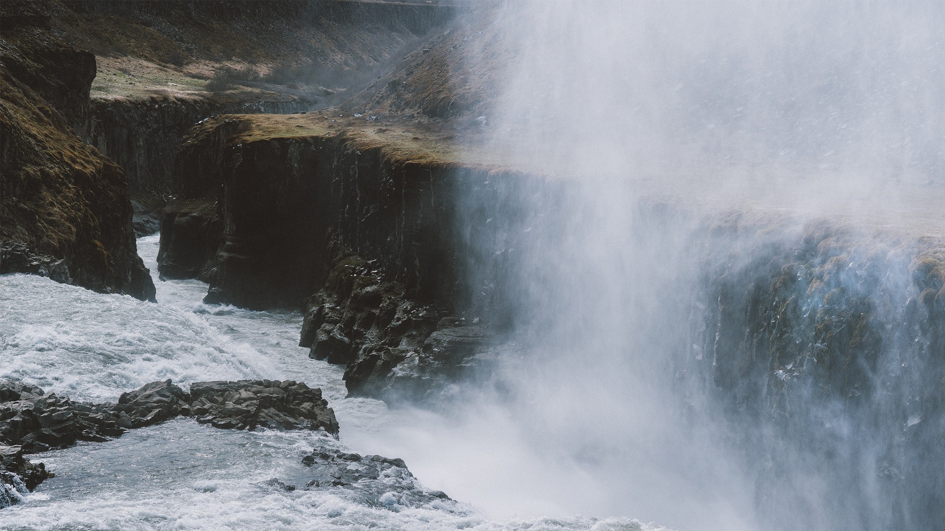 Landscape Iceland Gullfoss 1920x1080