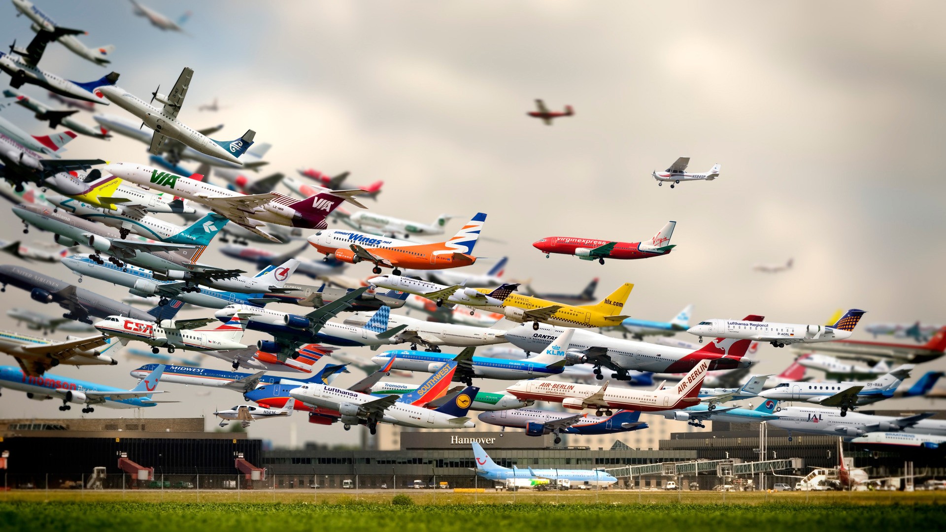 Airplane Photo Manipulation Digital Art Photography Collections 1920x1080