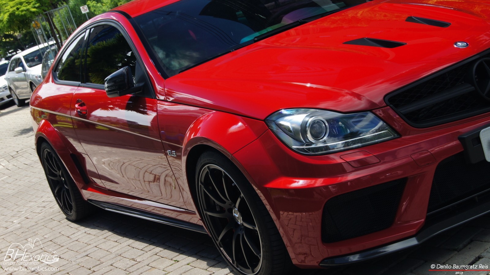 Mercedes Benz C63 AMG AMG Line Mercedes Benz Car Vehicle Red Cars 2013 Year 1600x900