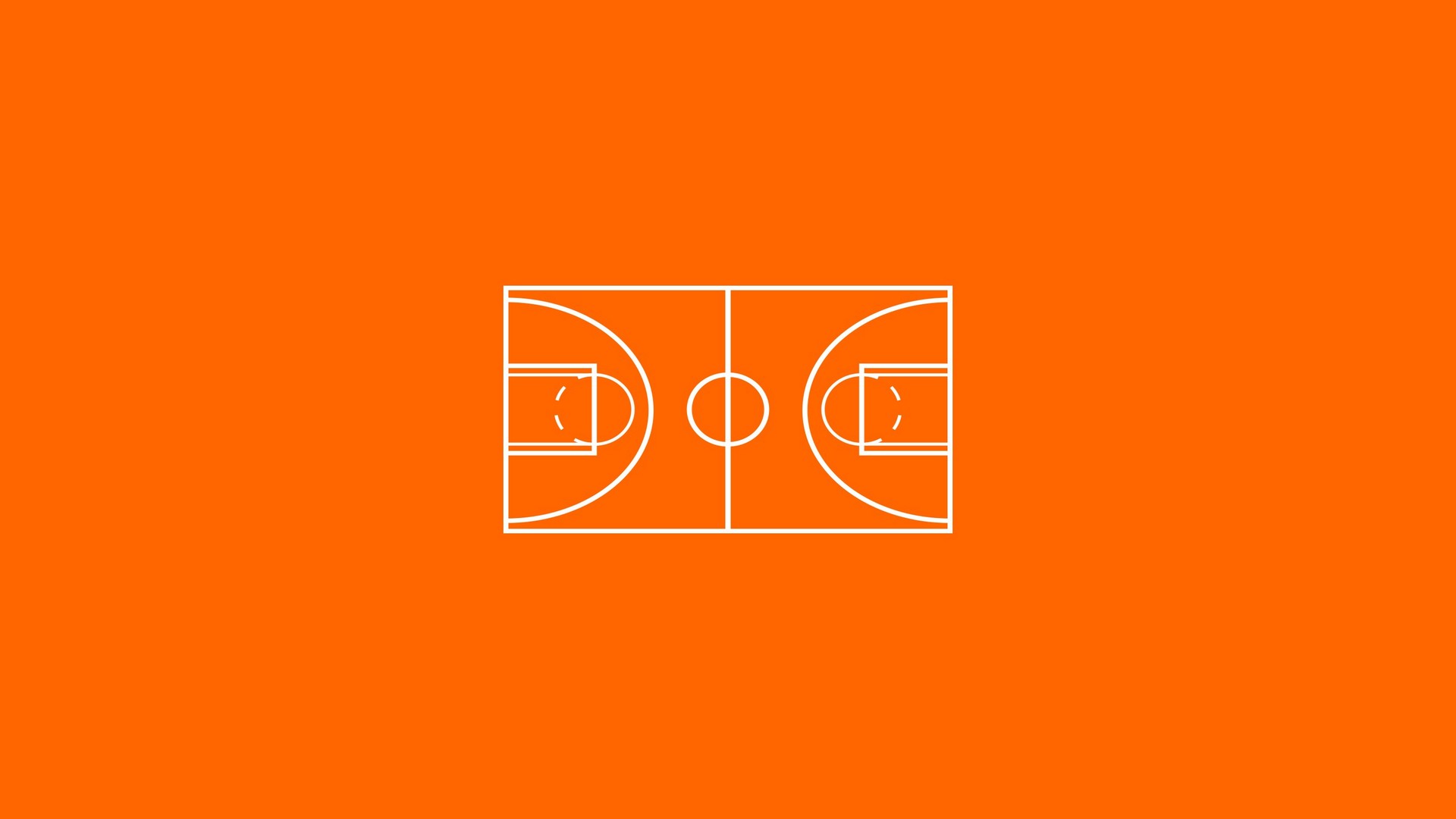 Minimalism Simple Background Orange Orange Background Basketball Basketball Court 1920x1080
