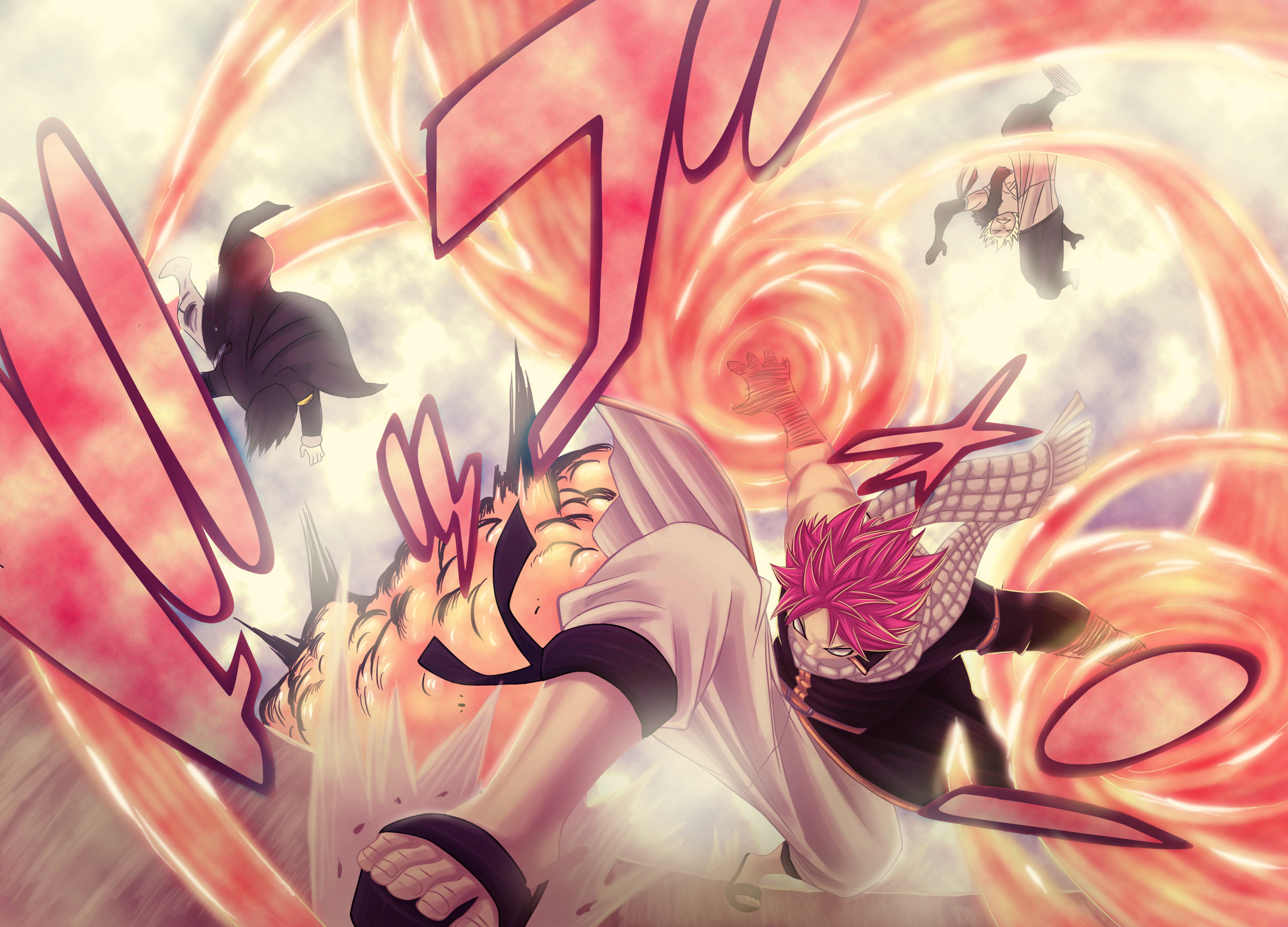 Natsu Dragneel Sting Eucliffe Rogue Cheney 2400x1728