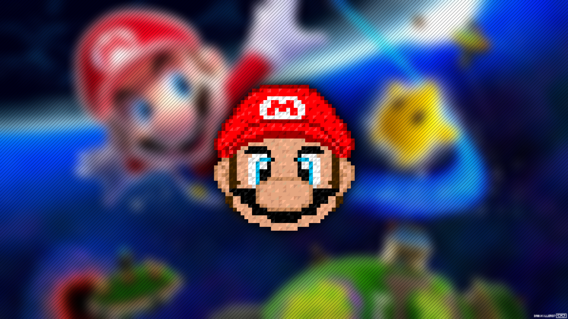 Super Mario Pixel Art Trixel Pixels Video Games 1920x1080