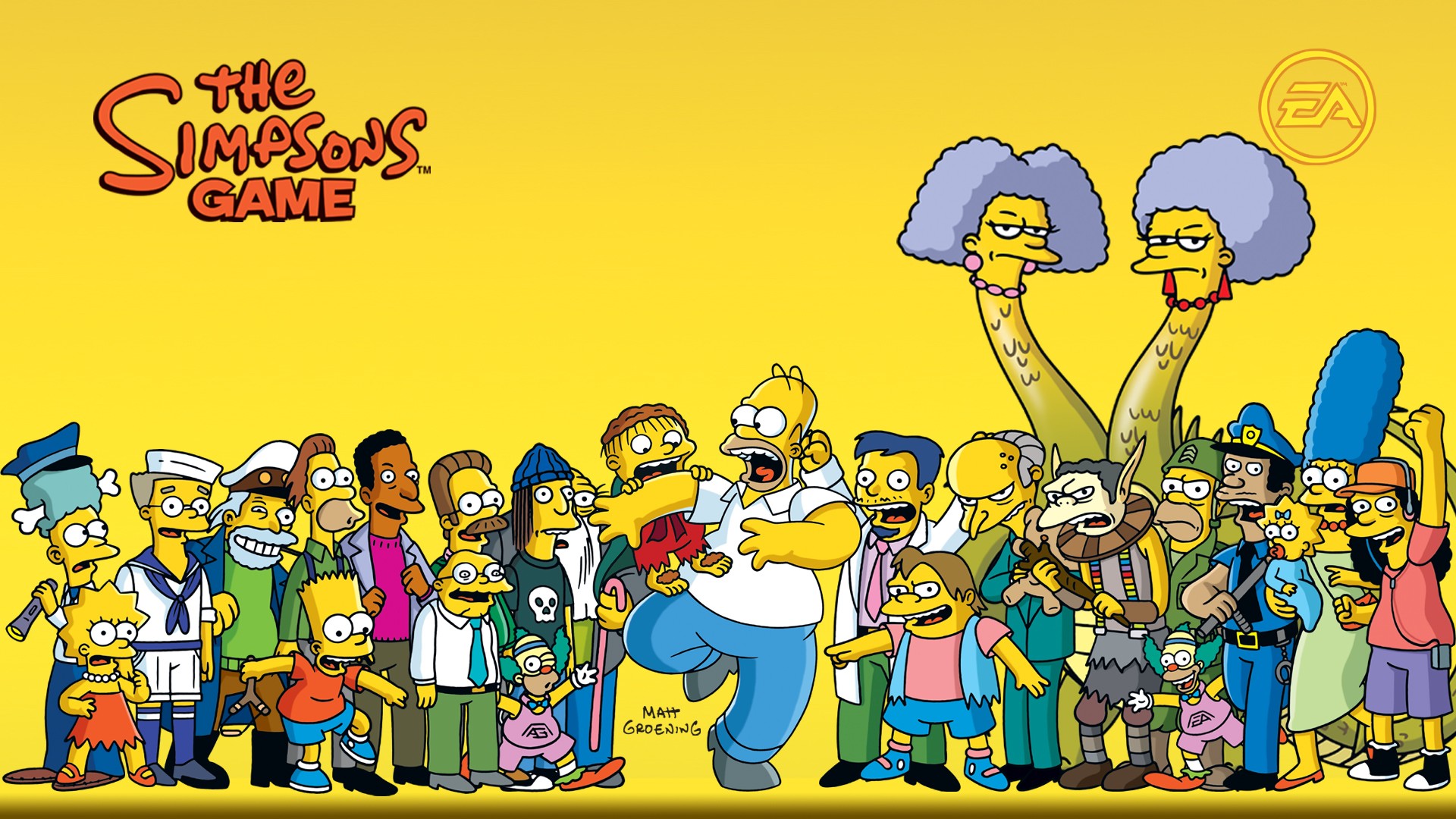 The Simpsons Homer Simpson Montgomery Burns Sideshow Bob Lisa Simpson Bart Simpson Moe Sislag Maggie 1920x1080