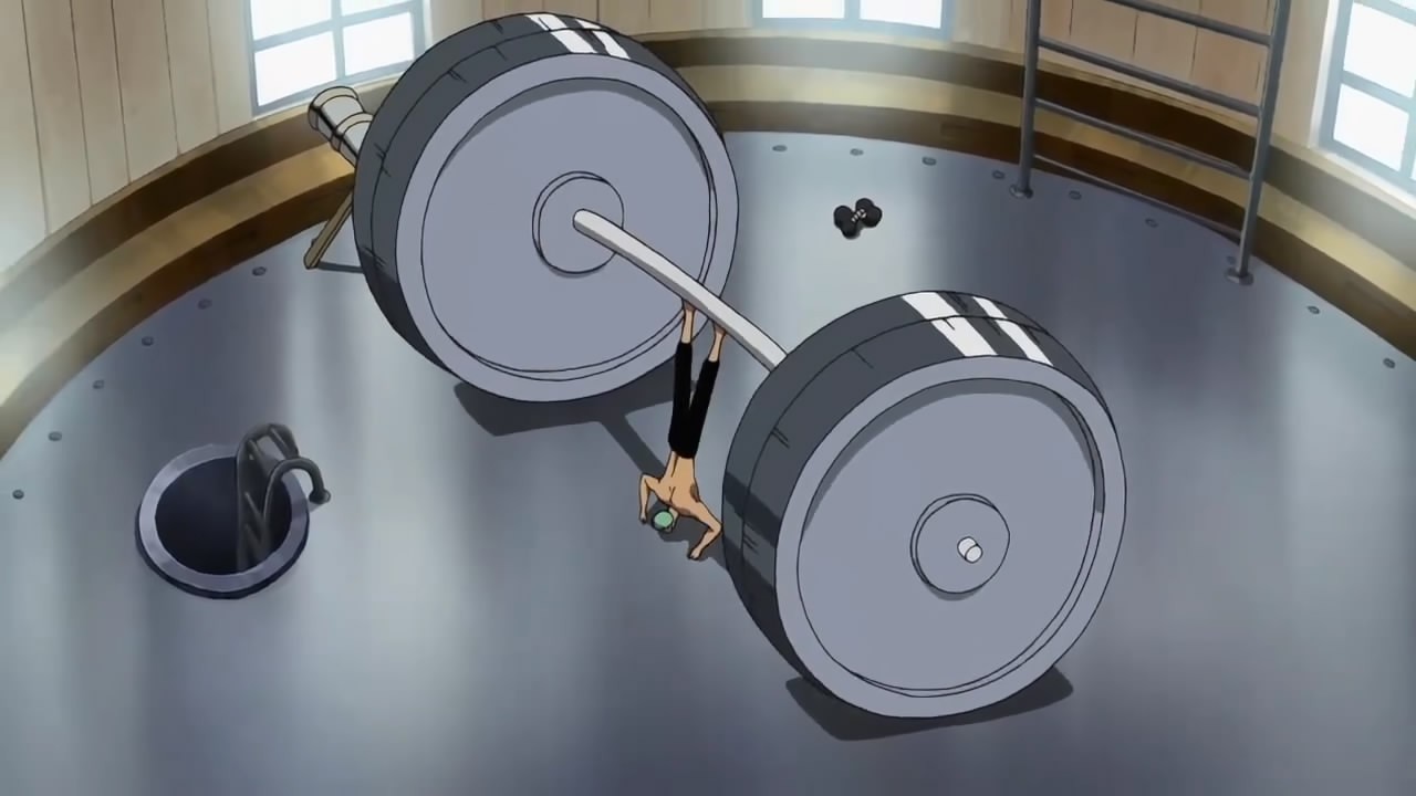 Roronoa Zoro One Piece Anime Anime Boys Weightlifting 1280x720