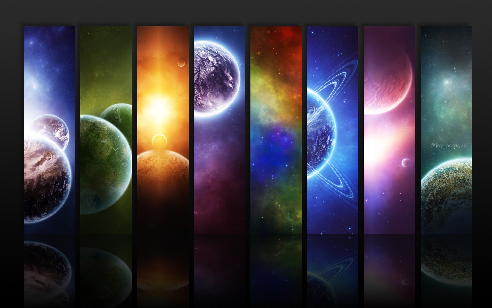 Space Planet Space Art Colorful Digital Art 1920x1200