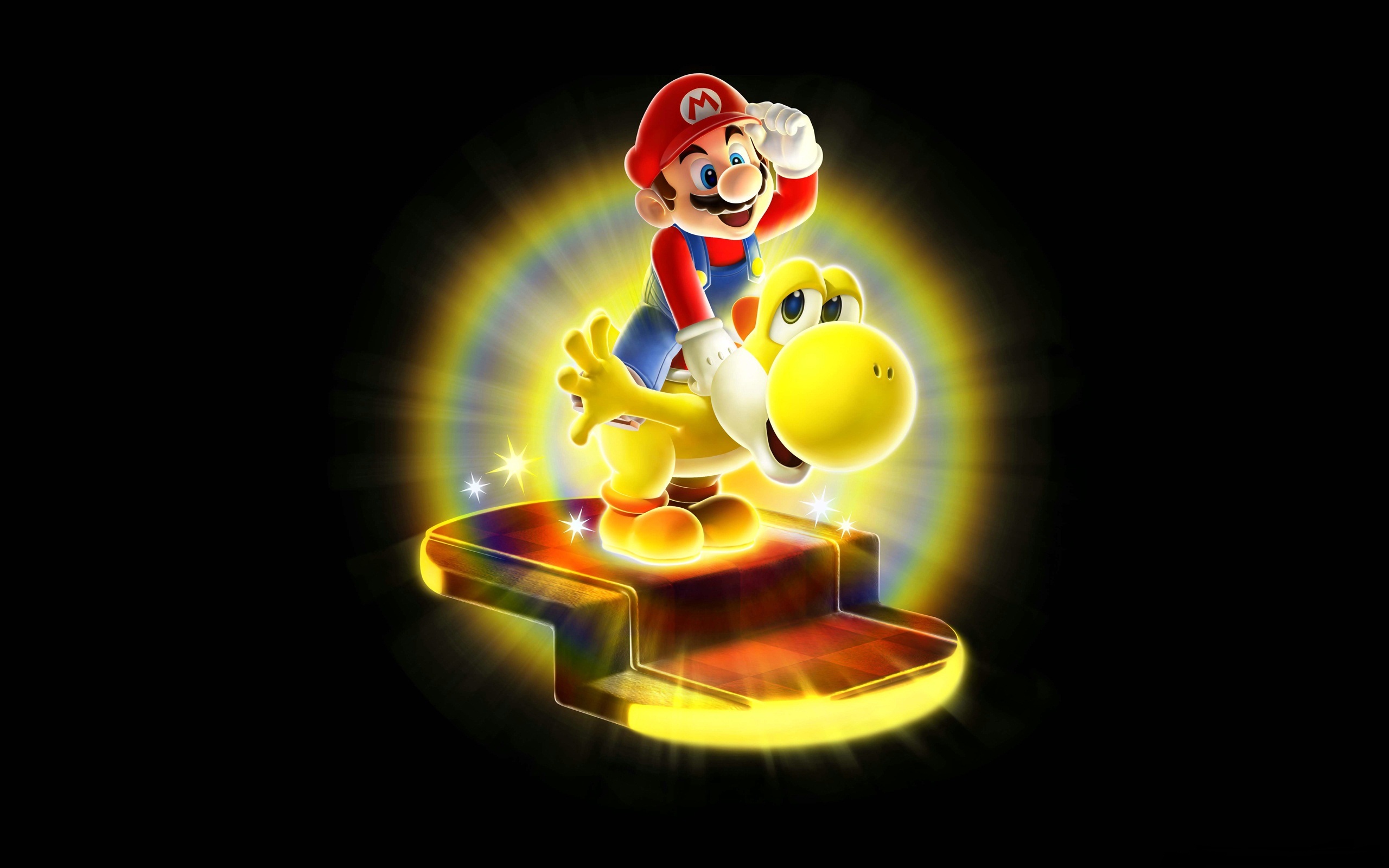 Yoshi Mario Super Mario Galaxy 2560x1600