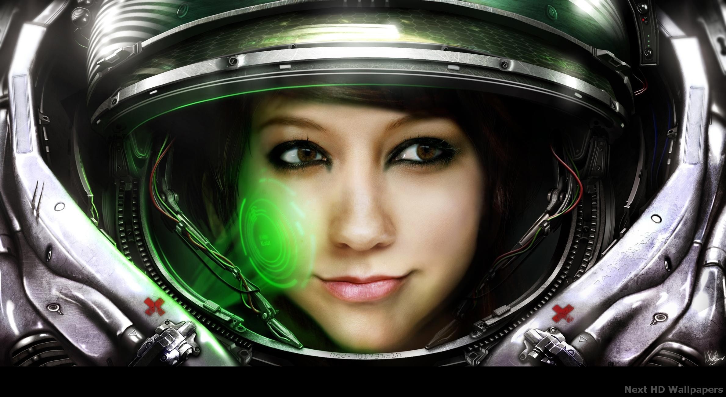 Medic Boxxy Catie Wayne Women Digital Art Video Games Starcraft Ii StarCraft 2379x1300
