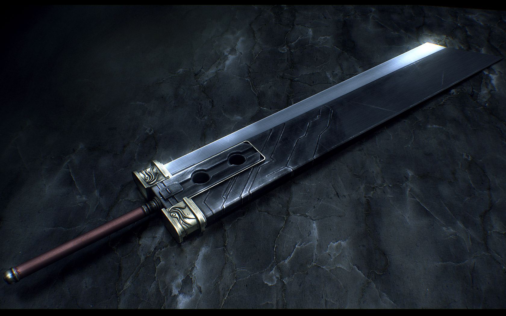 Blade Buster Sword Sword Final Fantasy Vii 1680x1050