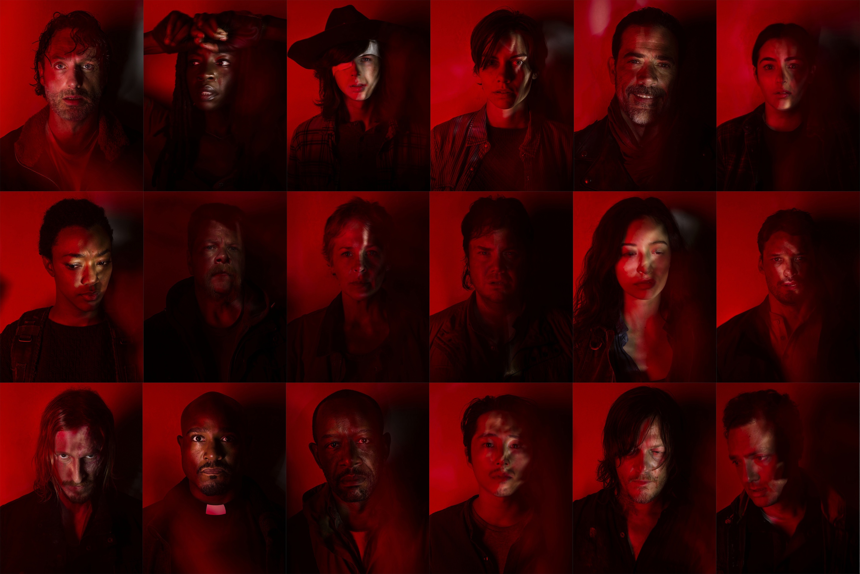 The Walking Dead Rick Grimes Andrew Lincoln Michonne The Walking Dead Danai Gurira Carl Grimes Chand 2877x1920