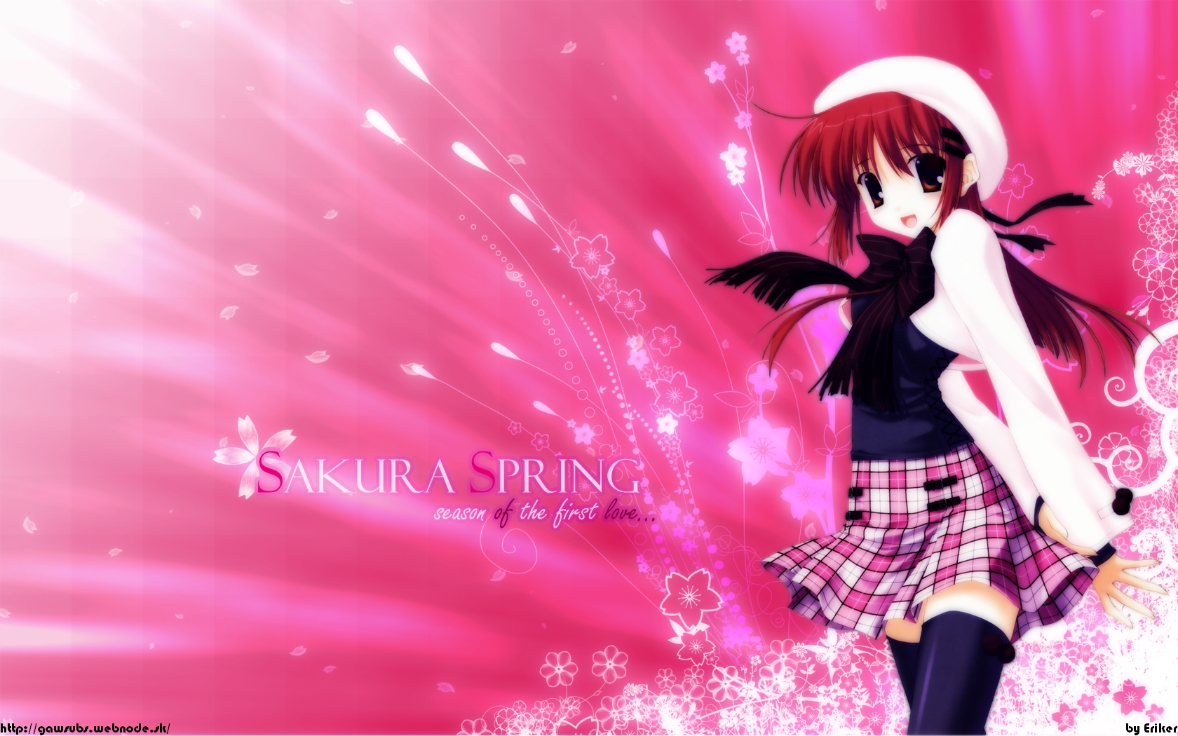 Spring Sakura Anime Pink 1680x1050