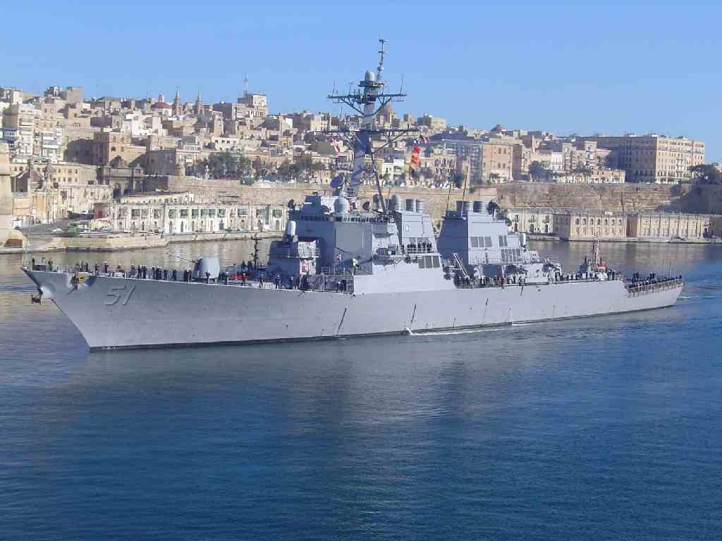 Warship Arleigh Burke Class Destroyer Military Ship Vehicle 1024x768