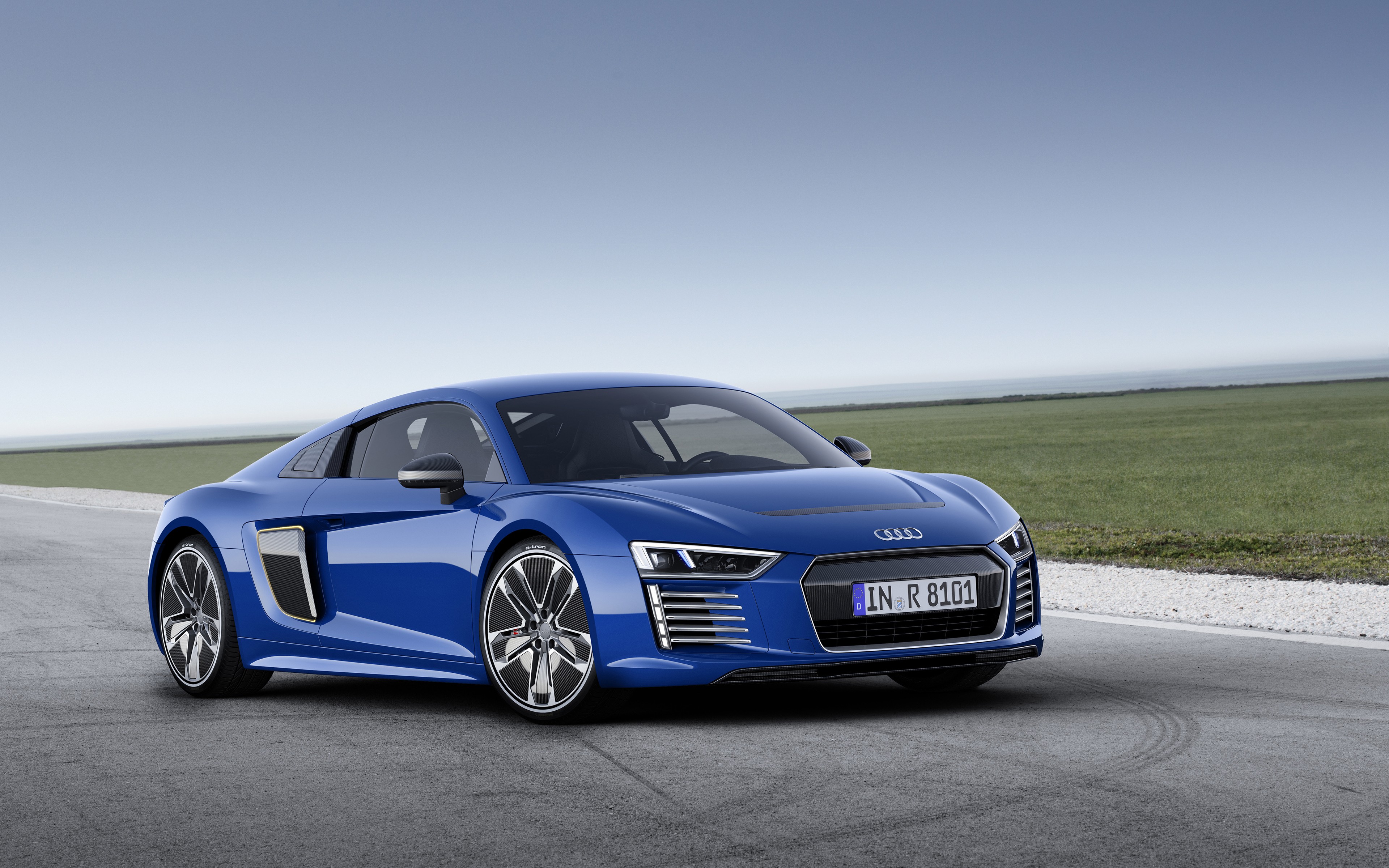 Audi R8 Car Vehicle Super Car Electric Car Blue Cars Audi R8 Type 4S Audi R8 E Tron 3840x2400