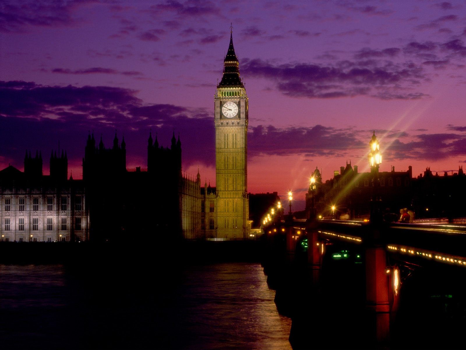 London Big Ben Clocktowers Street Light 1600x1200