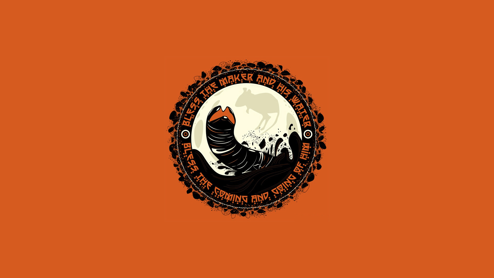 Dune Series Simple Background Orange Background 1920x1080