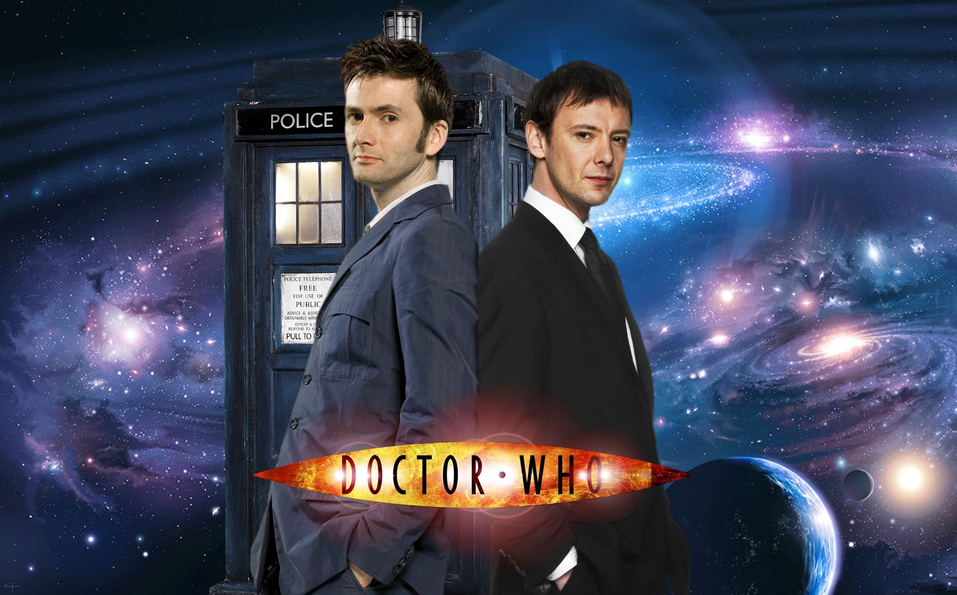 Doctor Who The Doctor TARDiS The Master David Tennant John Simm Tenth Doctor 1890x1175