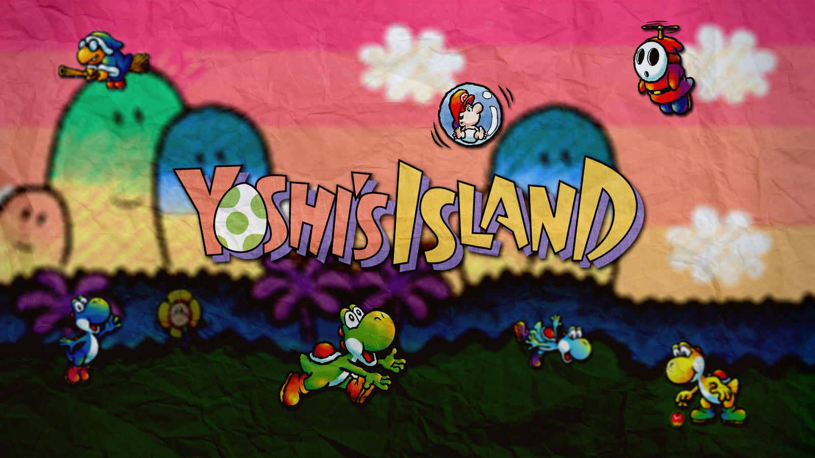 Video Game Super Mario World 2 Yoshis Island 1600x900