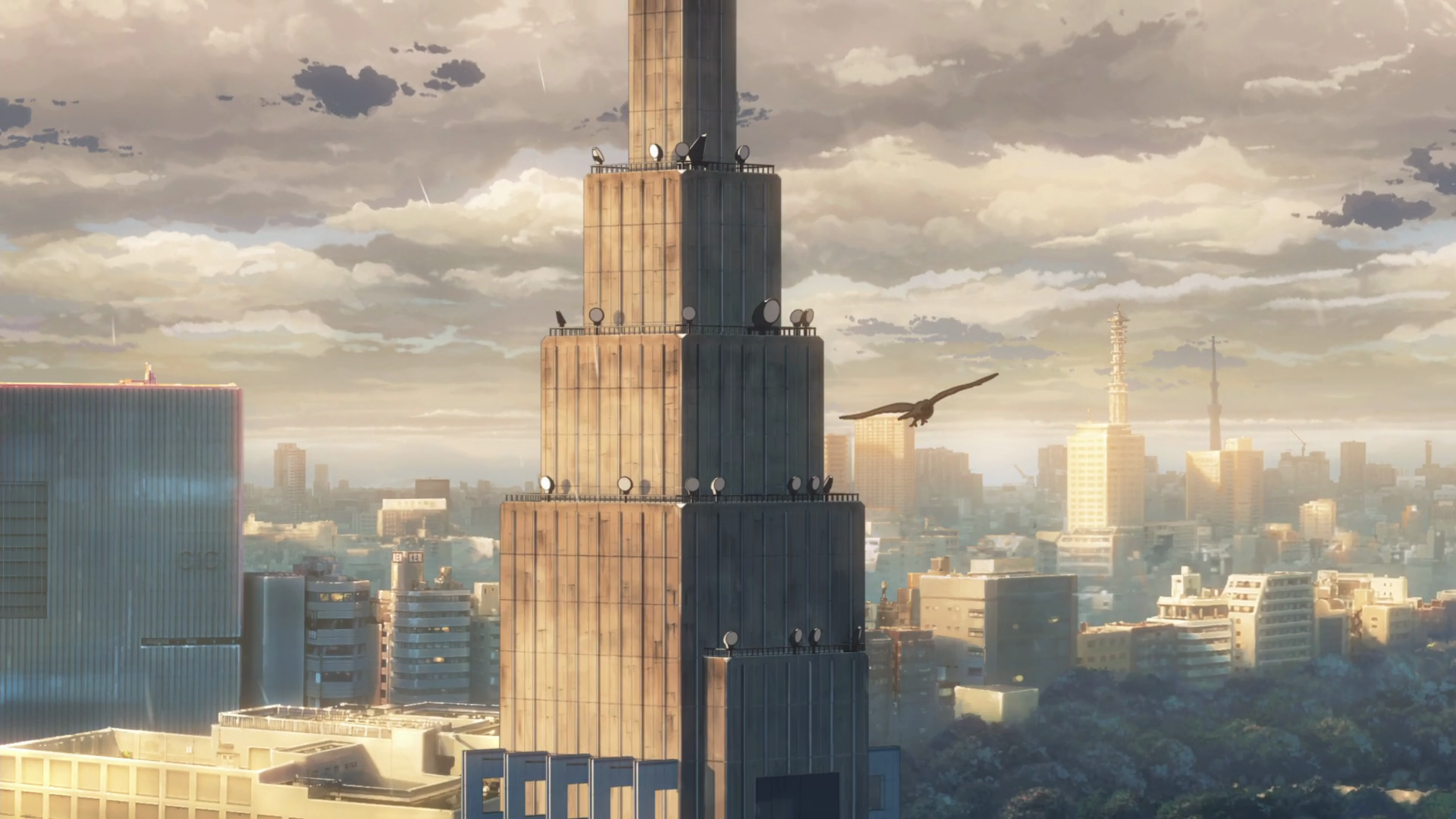 Anime The Garden Of Words Cityscape Painted Building Building 1920x1080