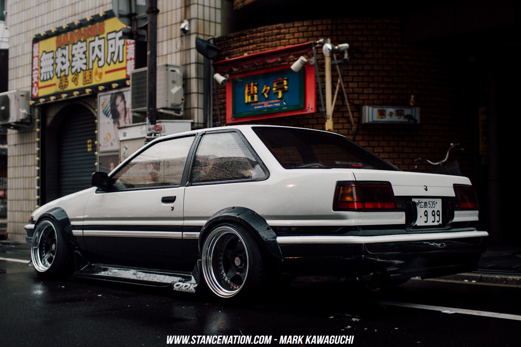 Toyota AE86 Numbers Asia Car White Cars Vehicle City StanceNation 1680x1120