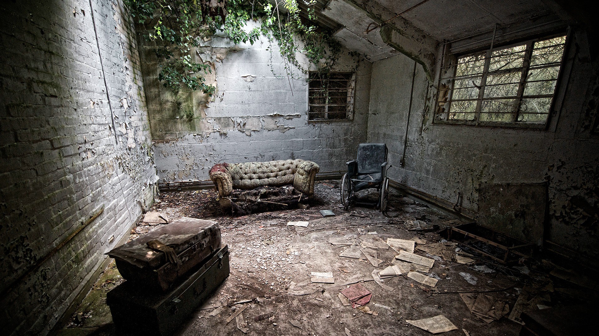Building Old Building Abandoned Ruin House Interior Desolate 1920x1080