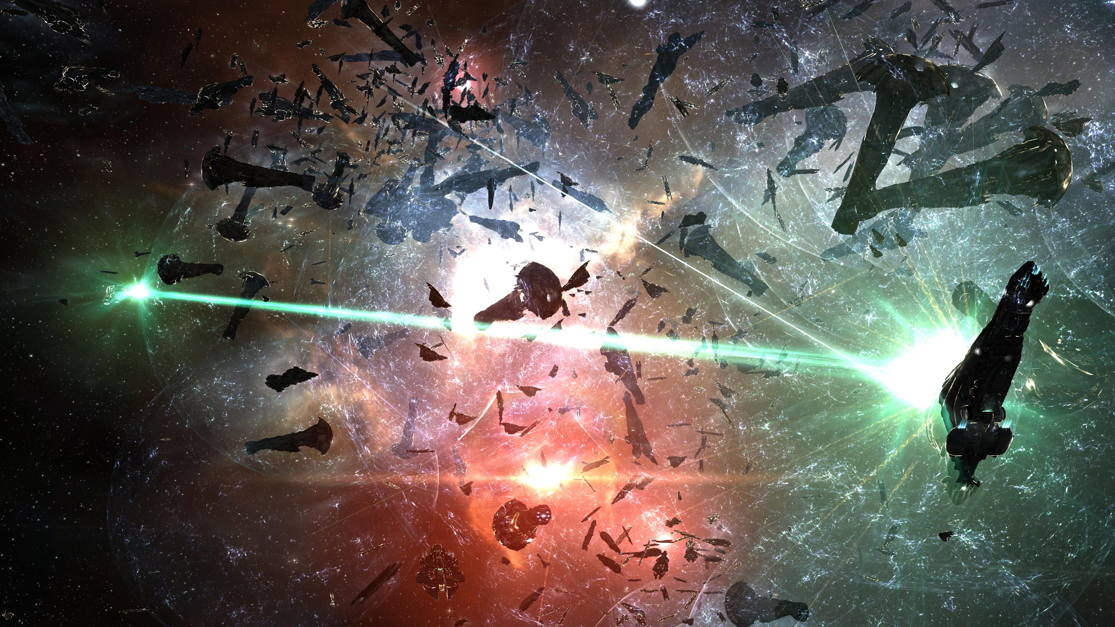 EVE Online Space Spaceship Space Battle Video Games 3840x2160