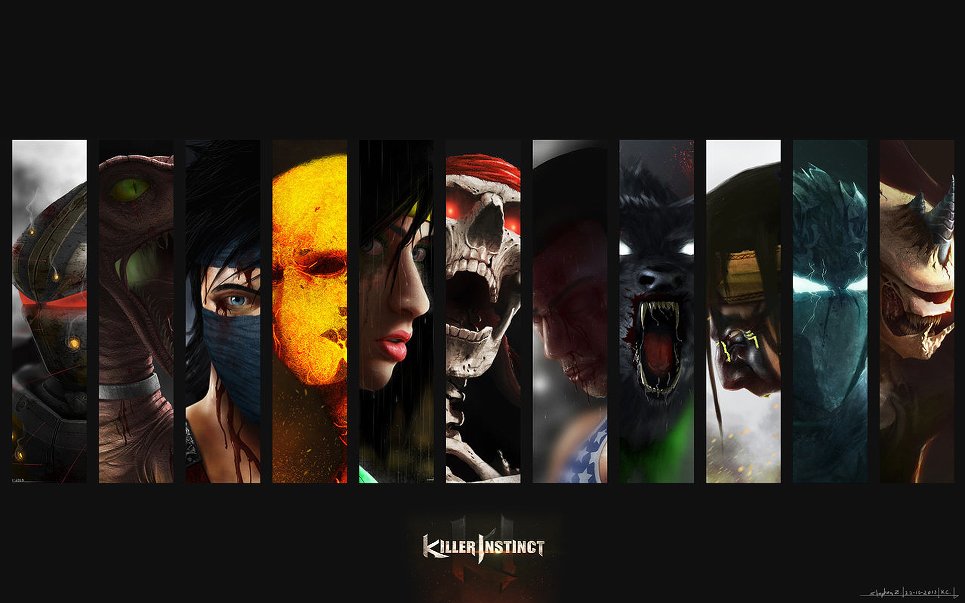 Killer Instinct Collage Digital Art Video Games Video Game Art 1920x1200