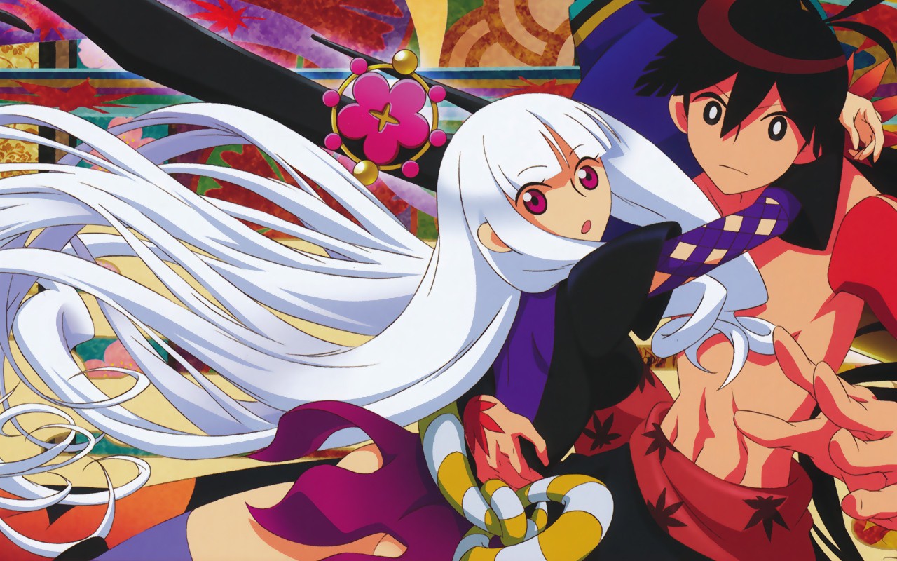 Anime Katanagatari Yasuri Shichika Togame Anime Girls Anime Boys 1280x800