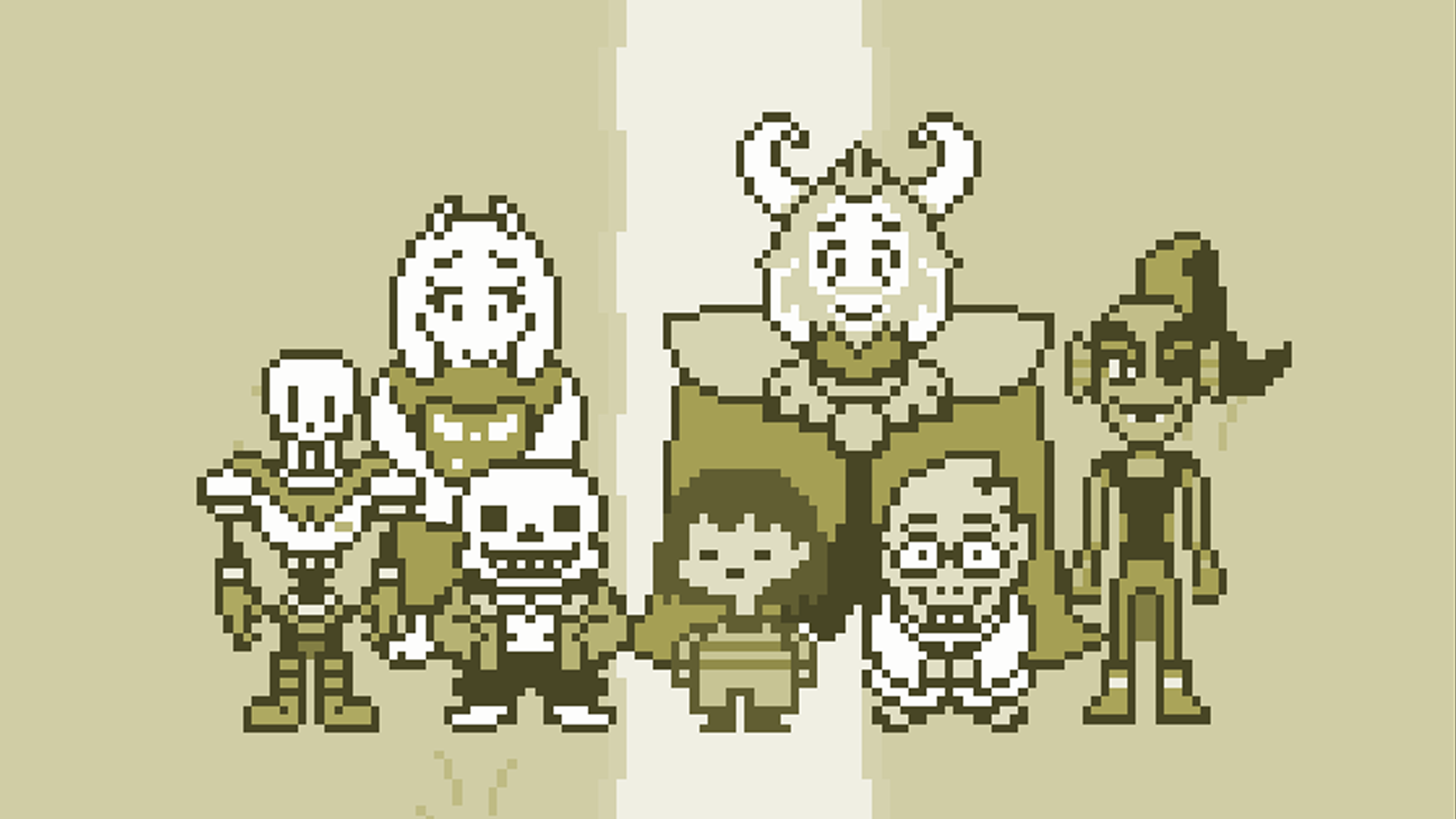 Undertale Sans Frisk Pixels 1920x1080