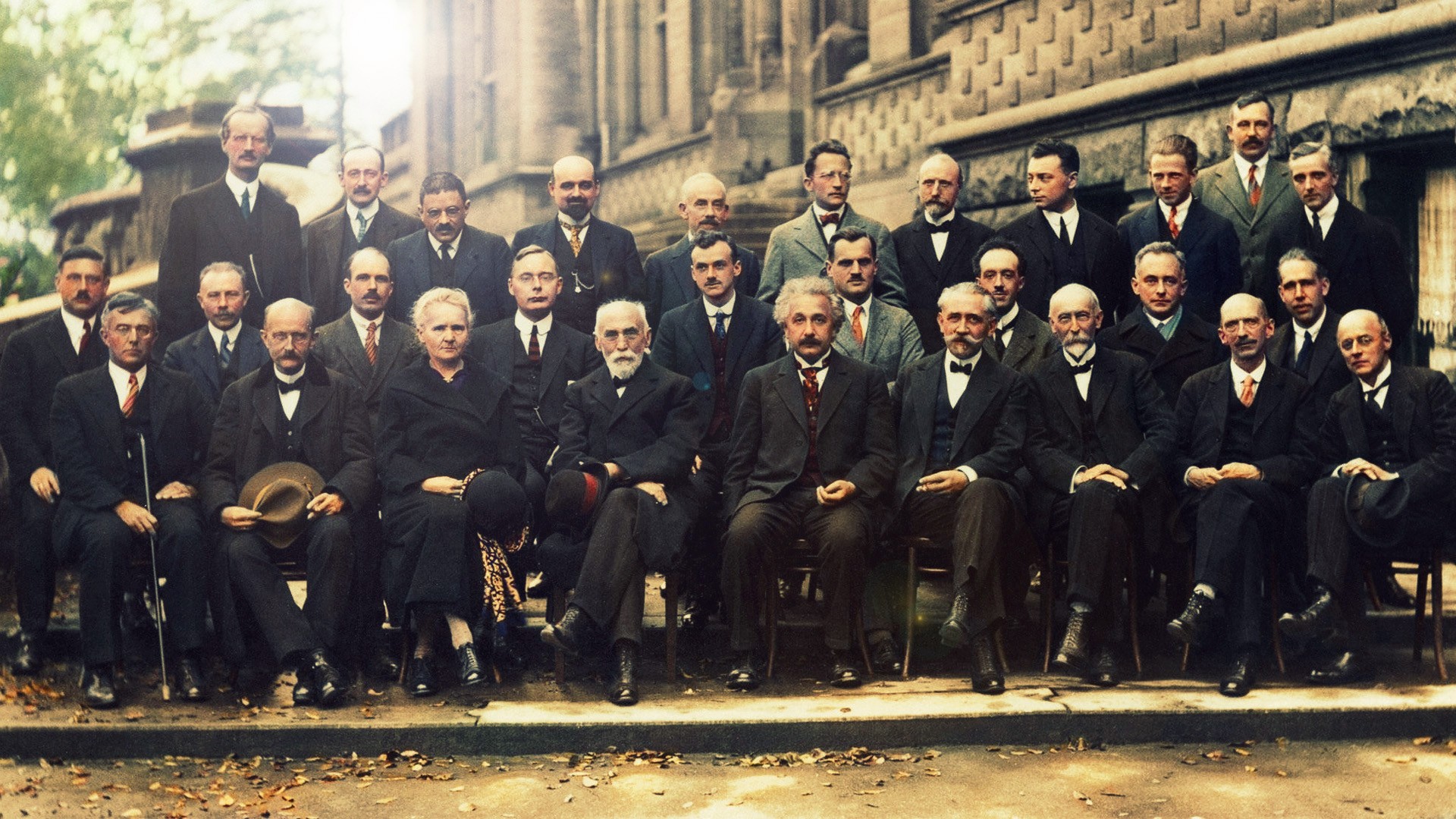 Albert Einstein Scientists Classy Maria Sk Odowska Curie Colorized Photos History 1920x1080