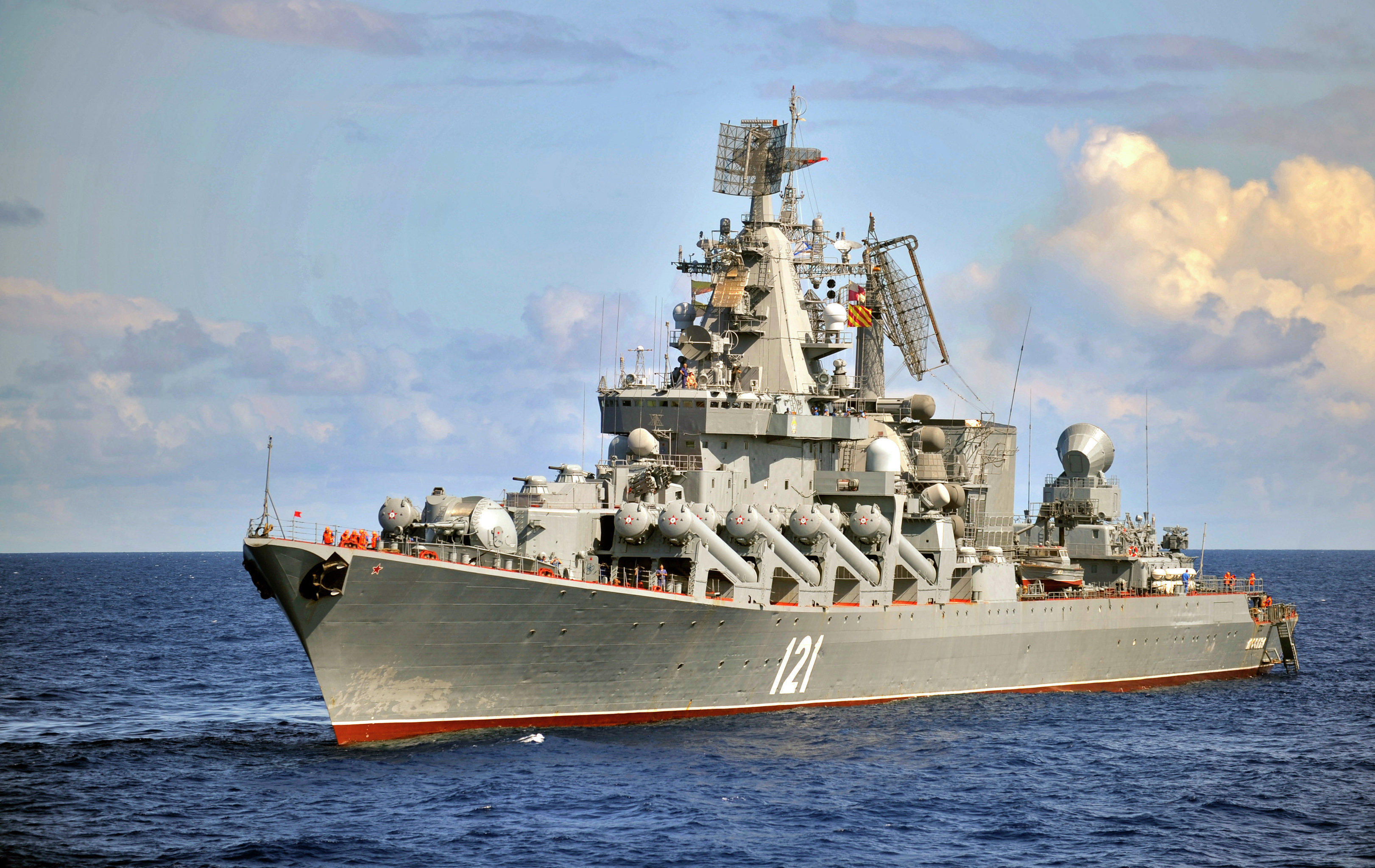Russian Cruiser Moskva Cruiser Warship 3243x2047