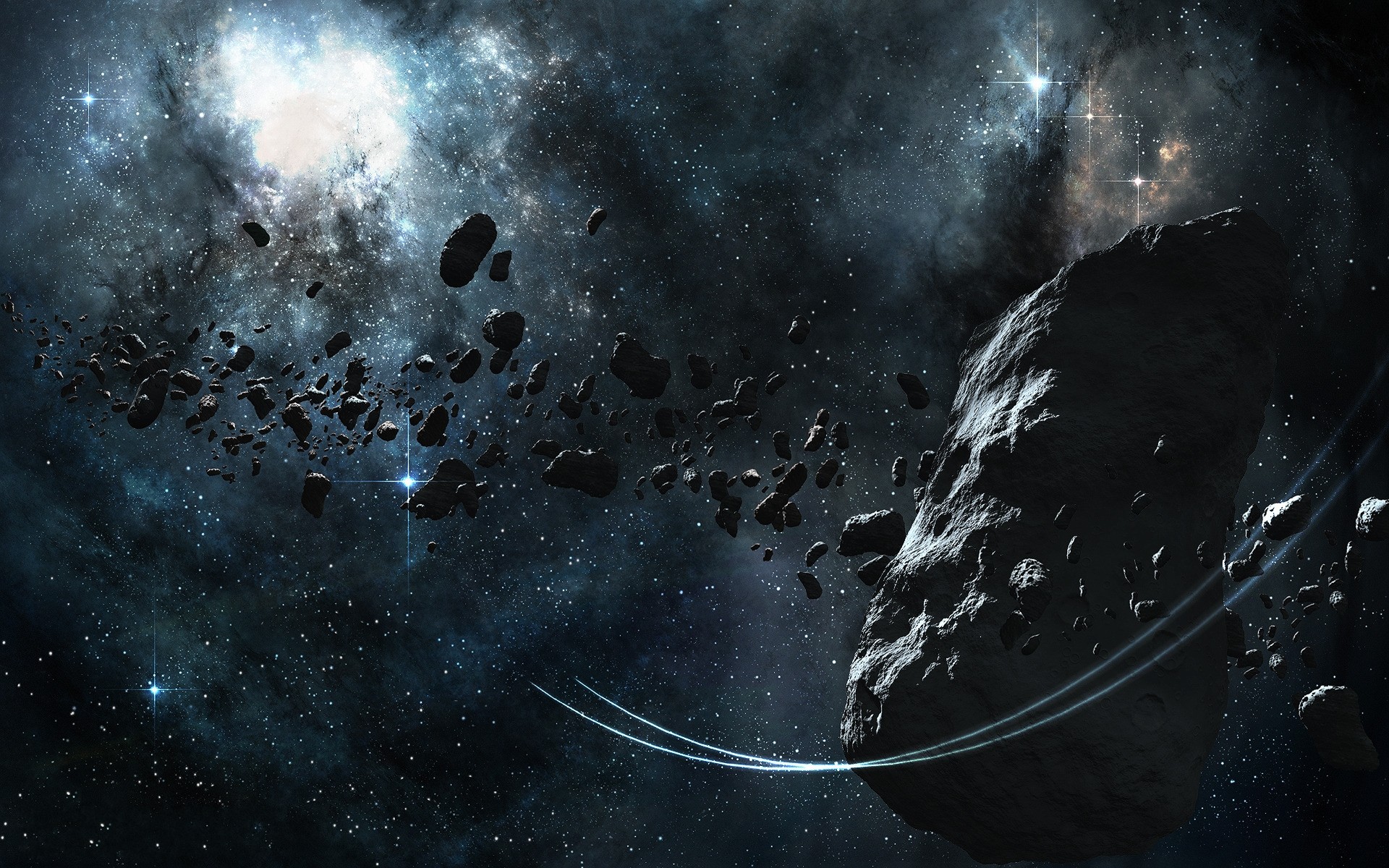 Sci Fi Asteroid 1920x1200