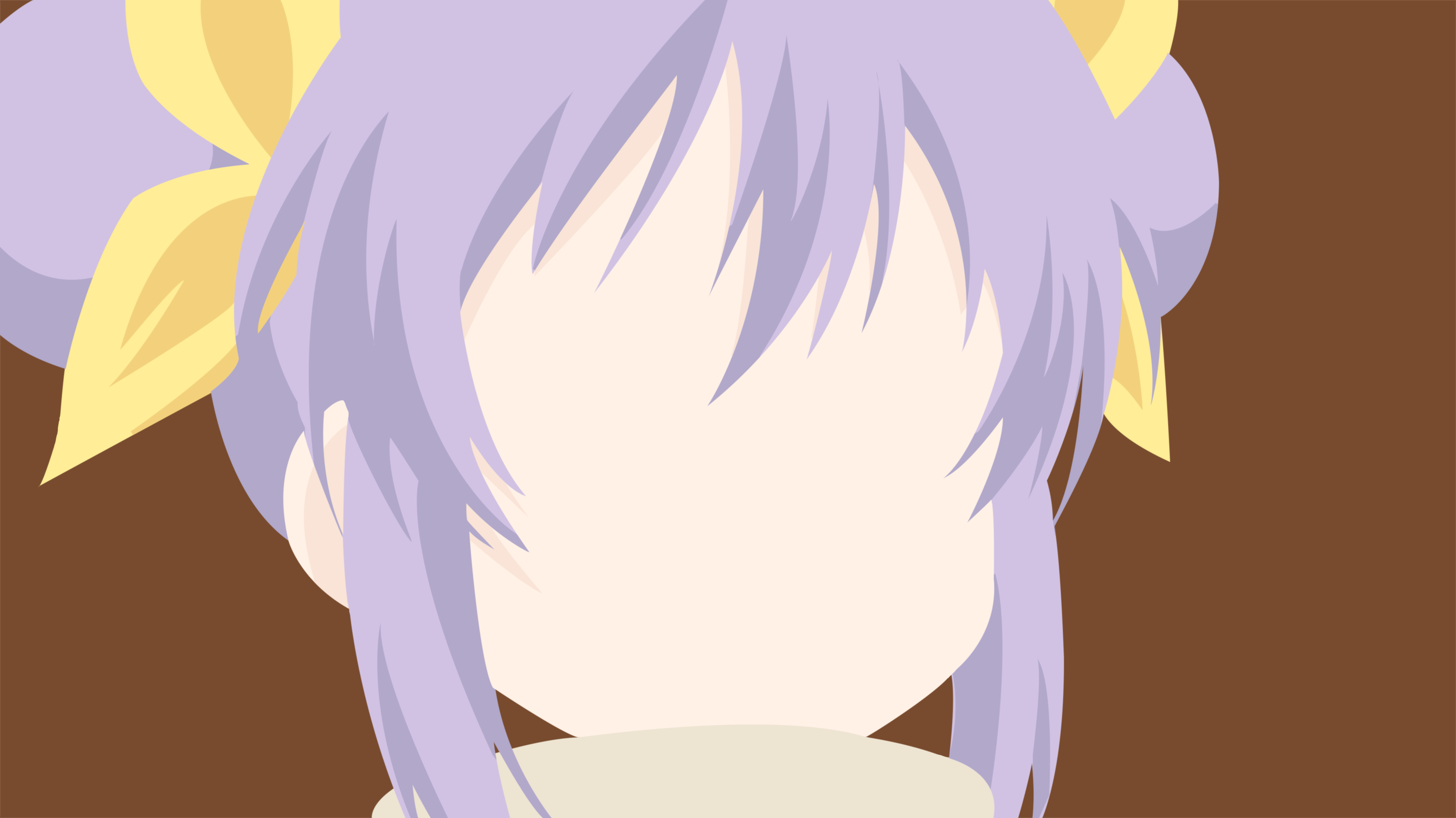 Non Non Biyori Minimalist Renge Miyauchi Anime Girl Purple Hair Close Up 3840x2160