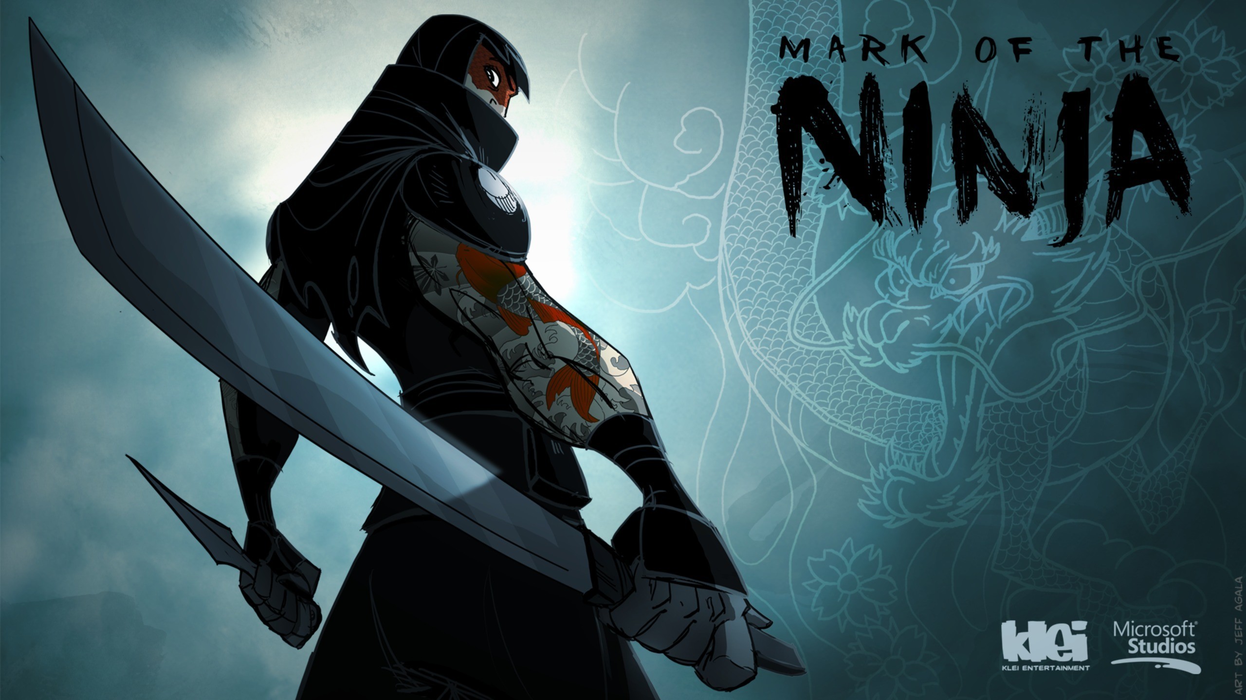 Mark Of The Ninja Video Games Video Game Art 2560x1440