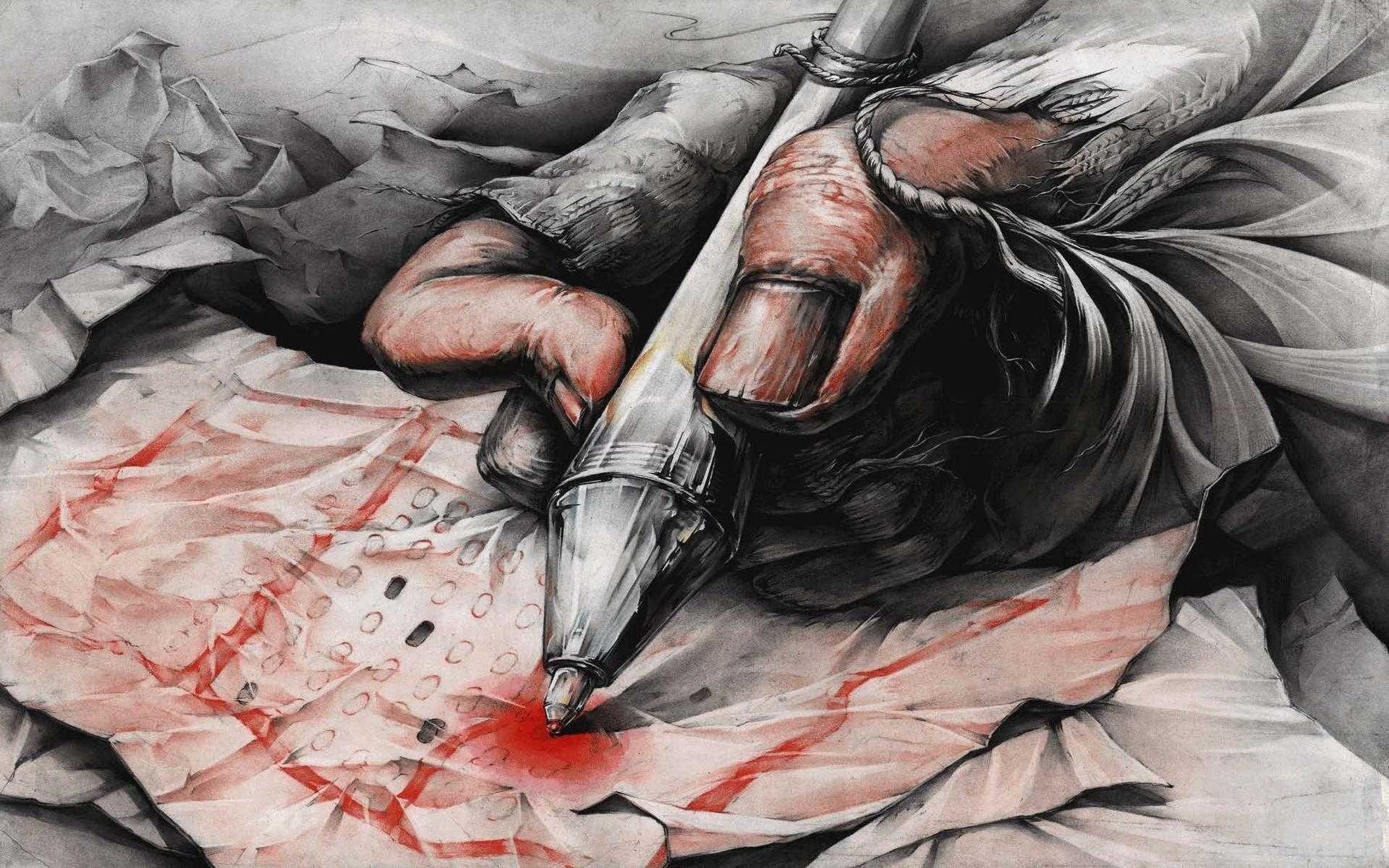 Hands Writers Drawing Artwork 1920x1200