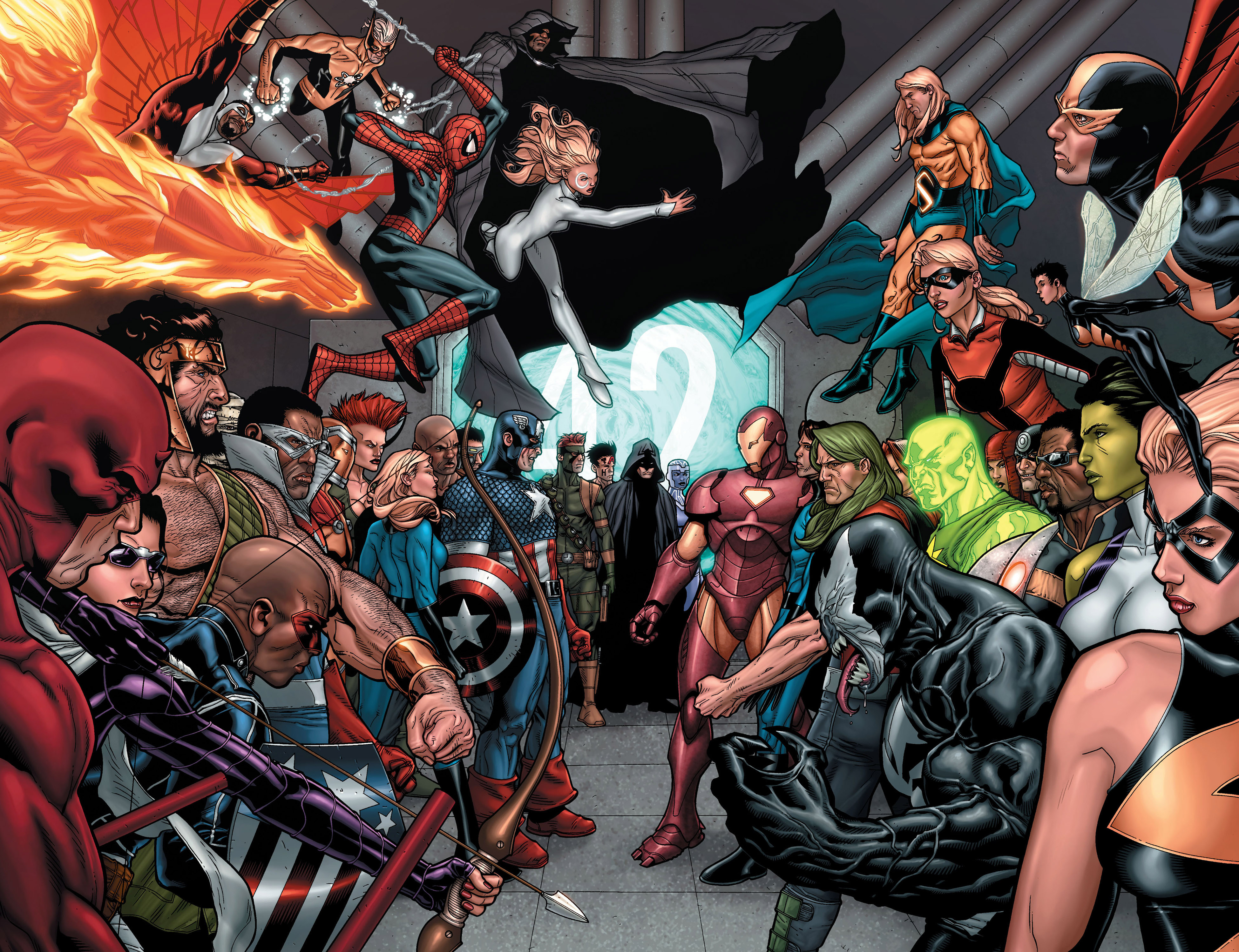 Venom Spider Man Captain America Iron Man Human Torch Marvel Comics Hawkeye Daredevil She Hulk Ms Ma 3900x2998