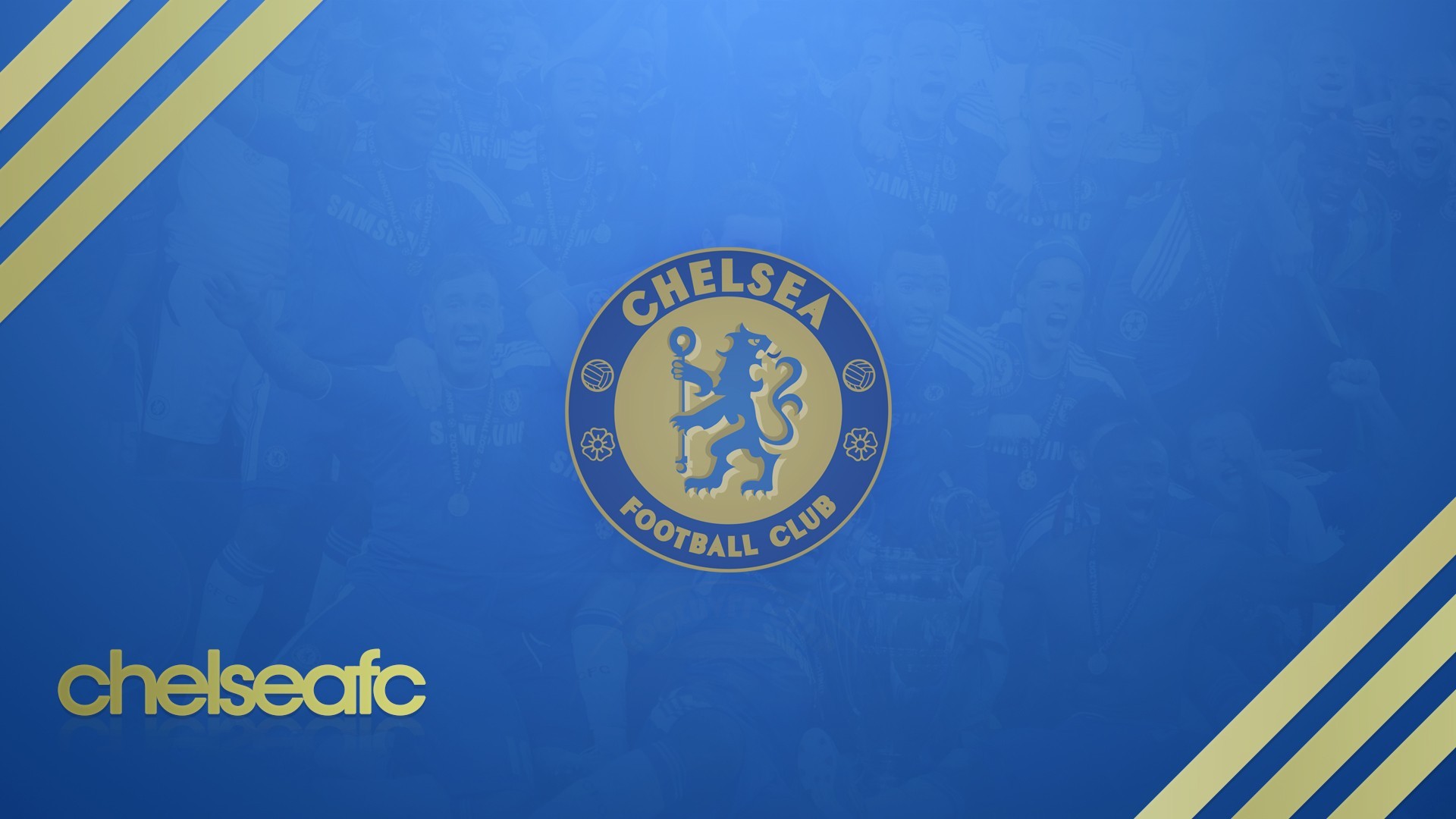 Chelsea FC Premier League Soccer Soccer Clubs Sport Sports Typography Blue Background 1920x1080